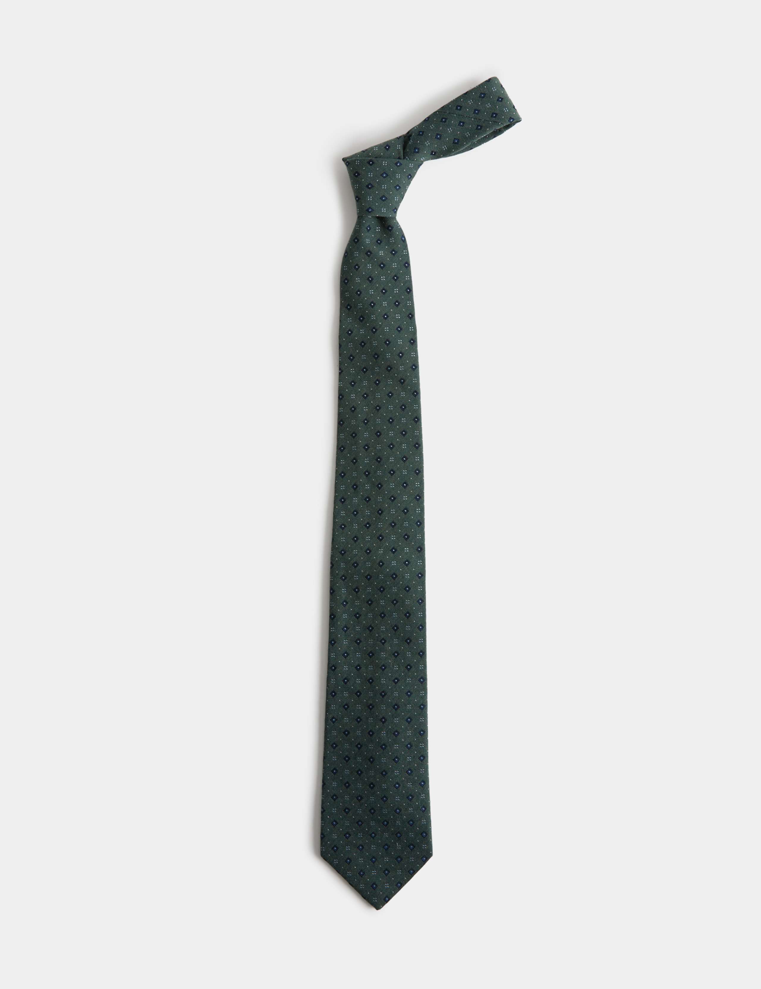 Multi Geometric Silk Wool Tie