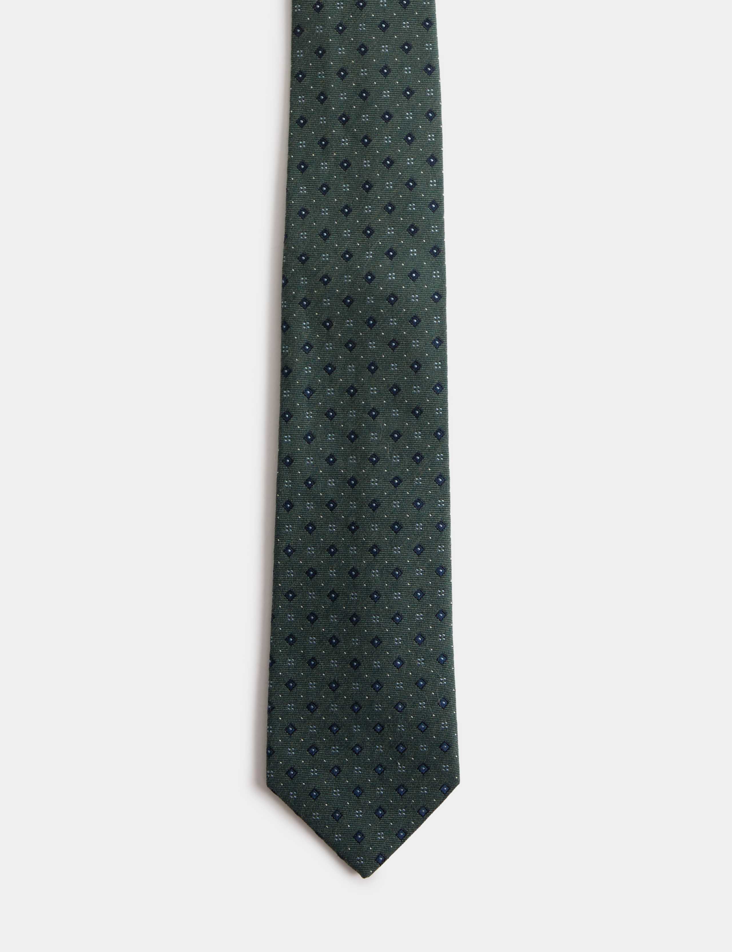 Multi Geometric Silk Wool Tie