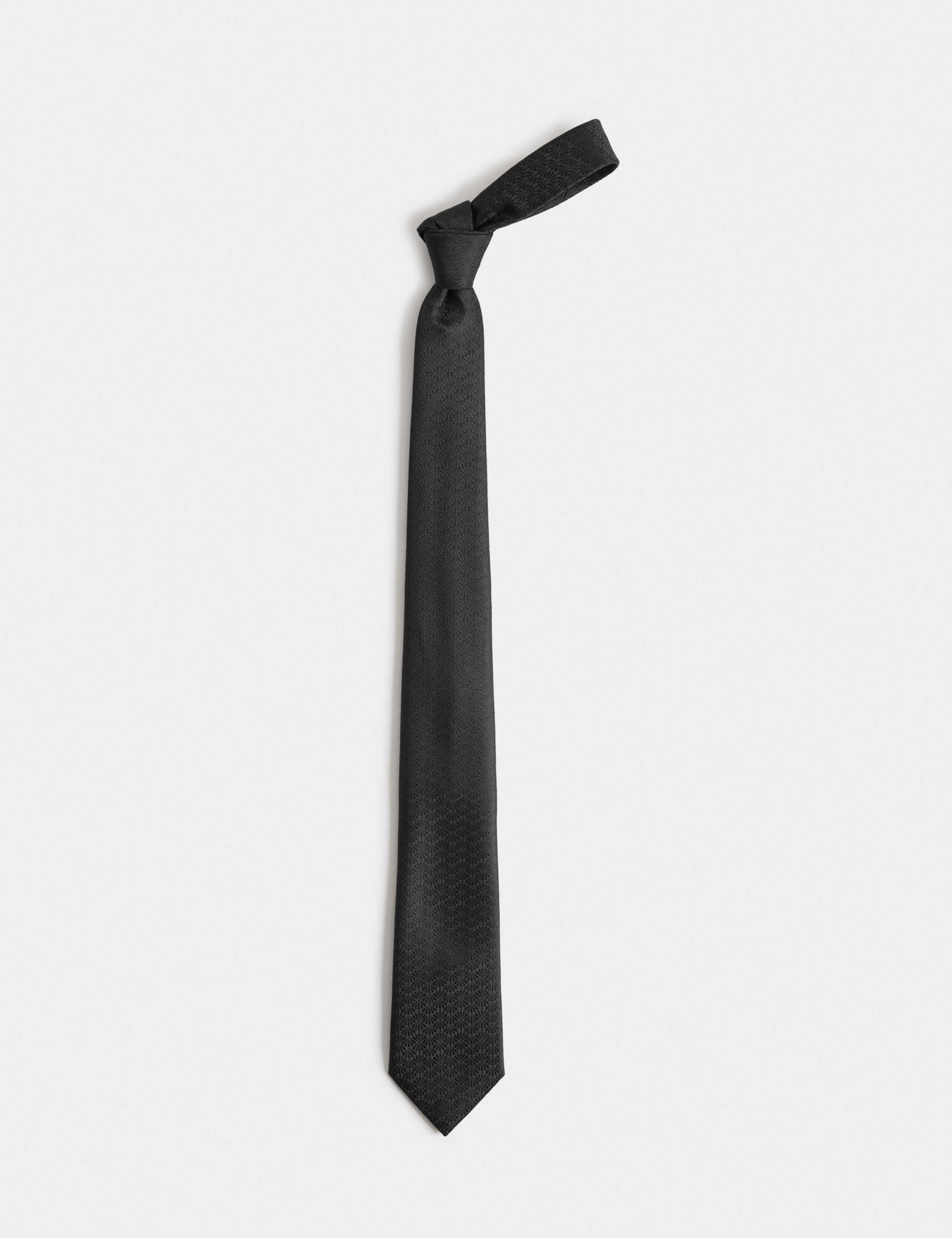 Textured Fan Design Tie