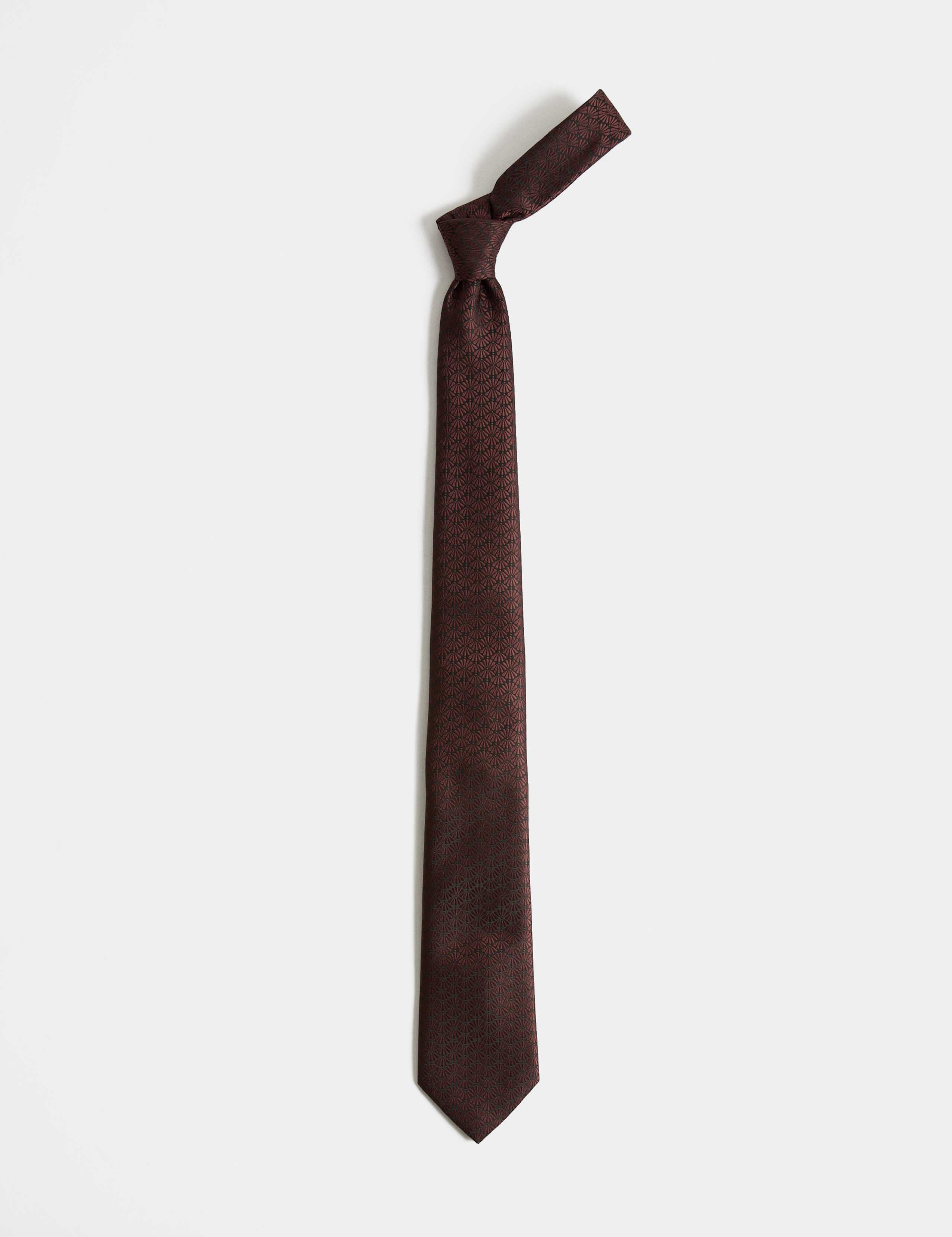 Textured Fan Design Tie