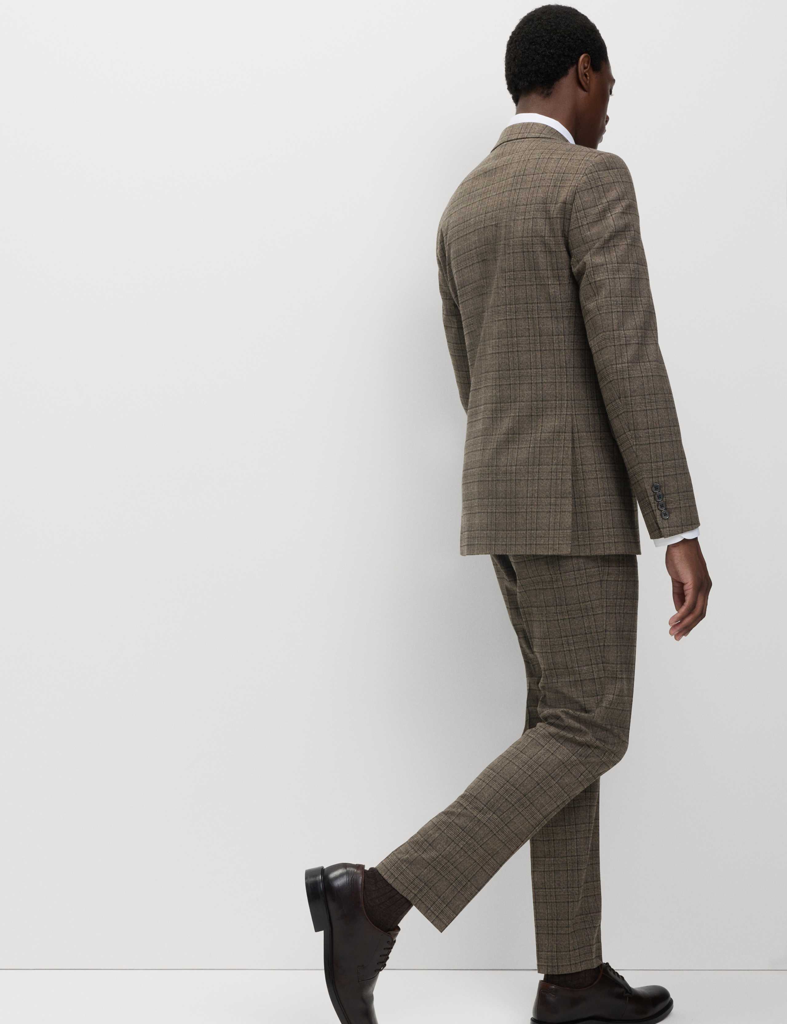 Slim Fit Check Suit Jacket