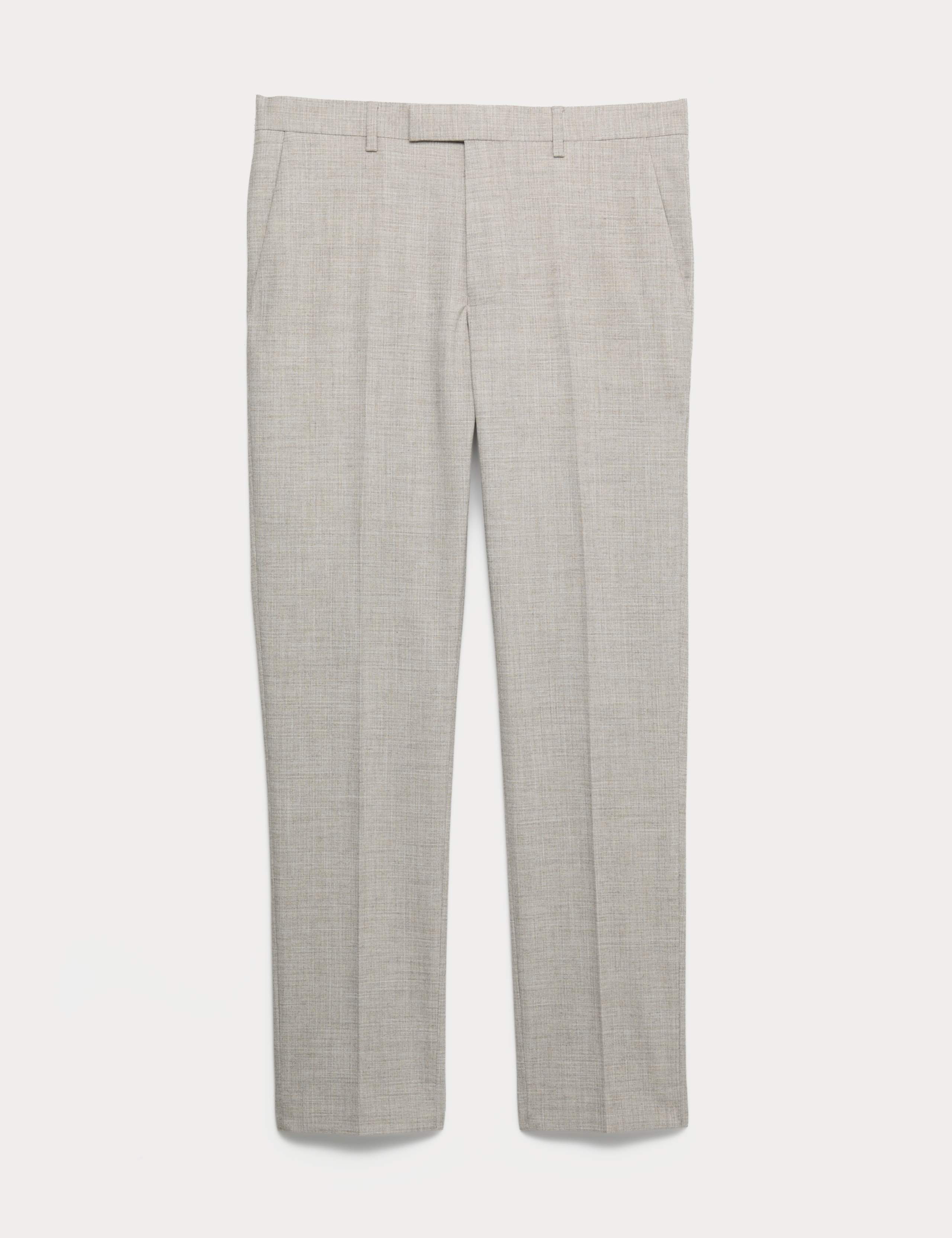 Slim Fit Textured Twill Stretch Trousers