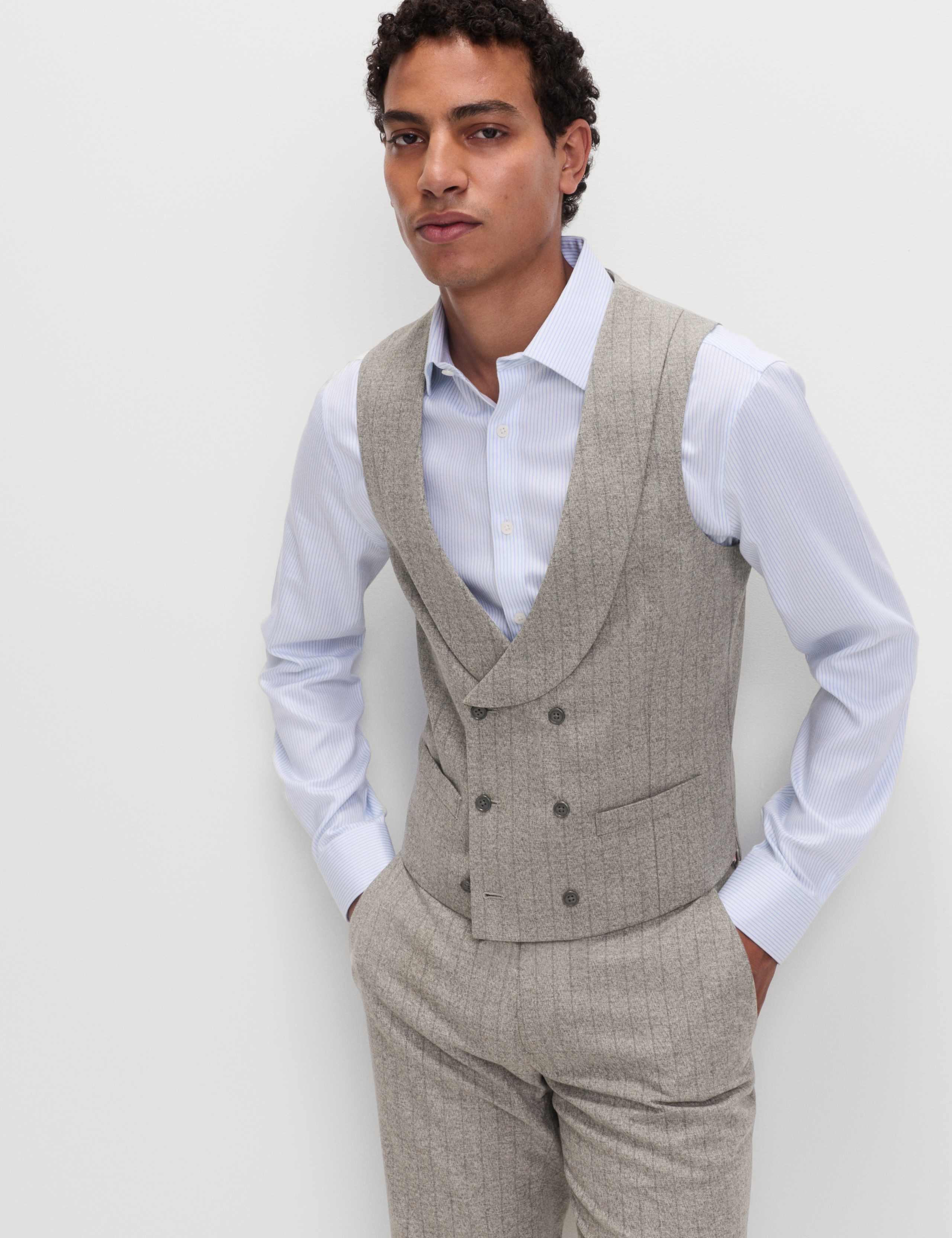 Slim Fit Pinstripe Waistcoat