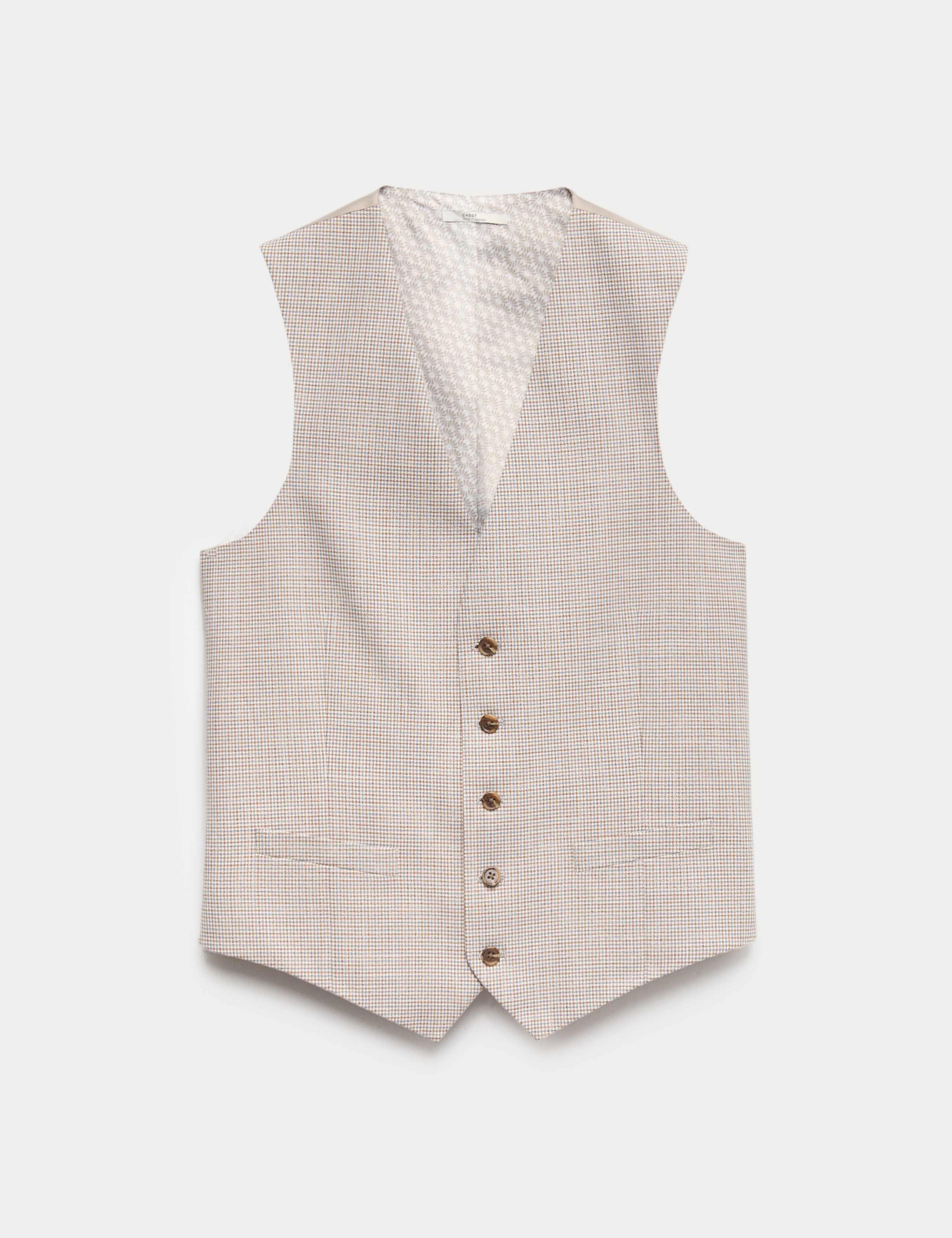 3 Piece Tailored Fit Grid Check Suit 7 of 9