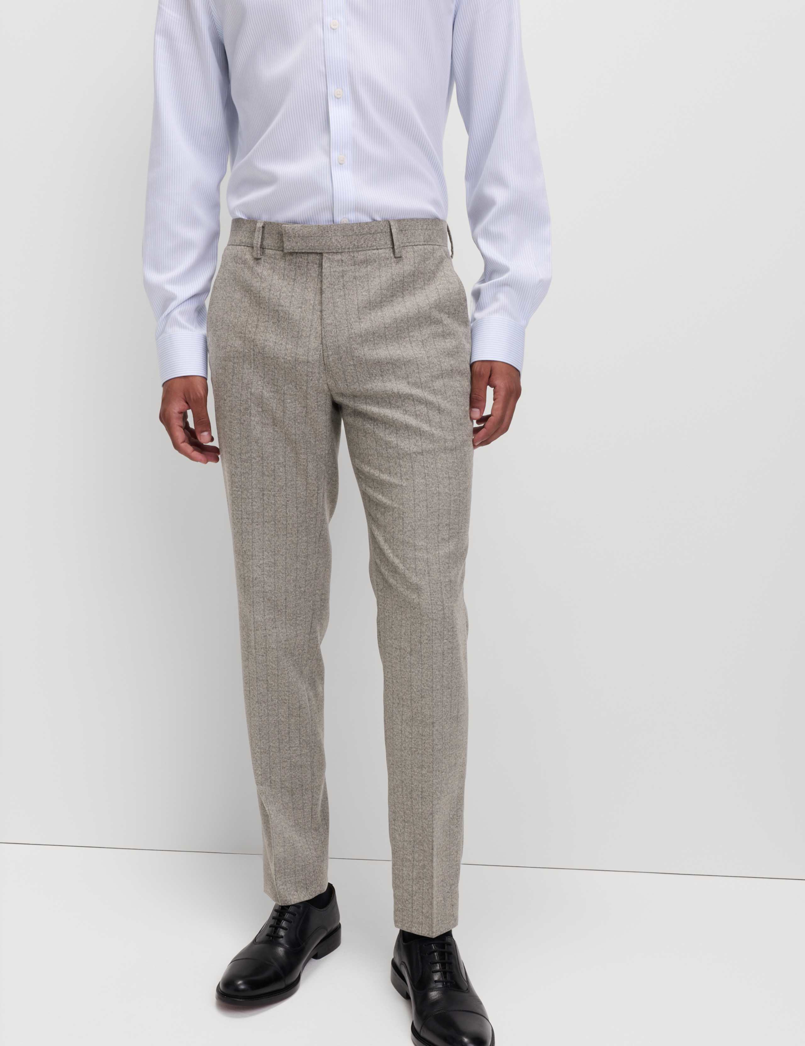 Slim Fit Pinstripe Stretch Trousers