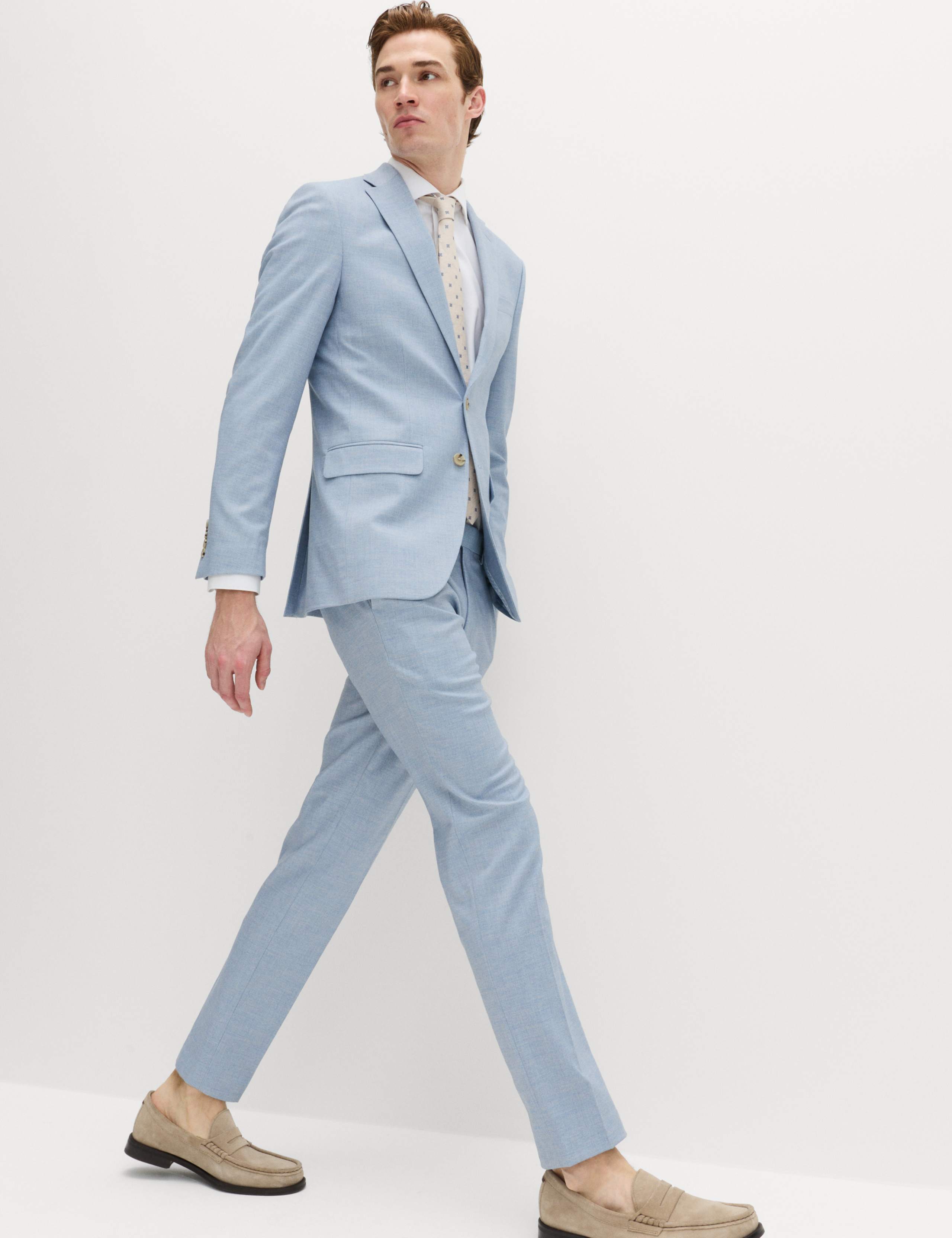 Slim Fit Textured Stretch Suit Jacket