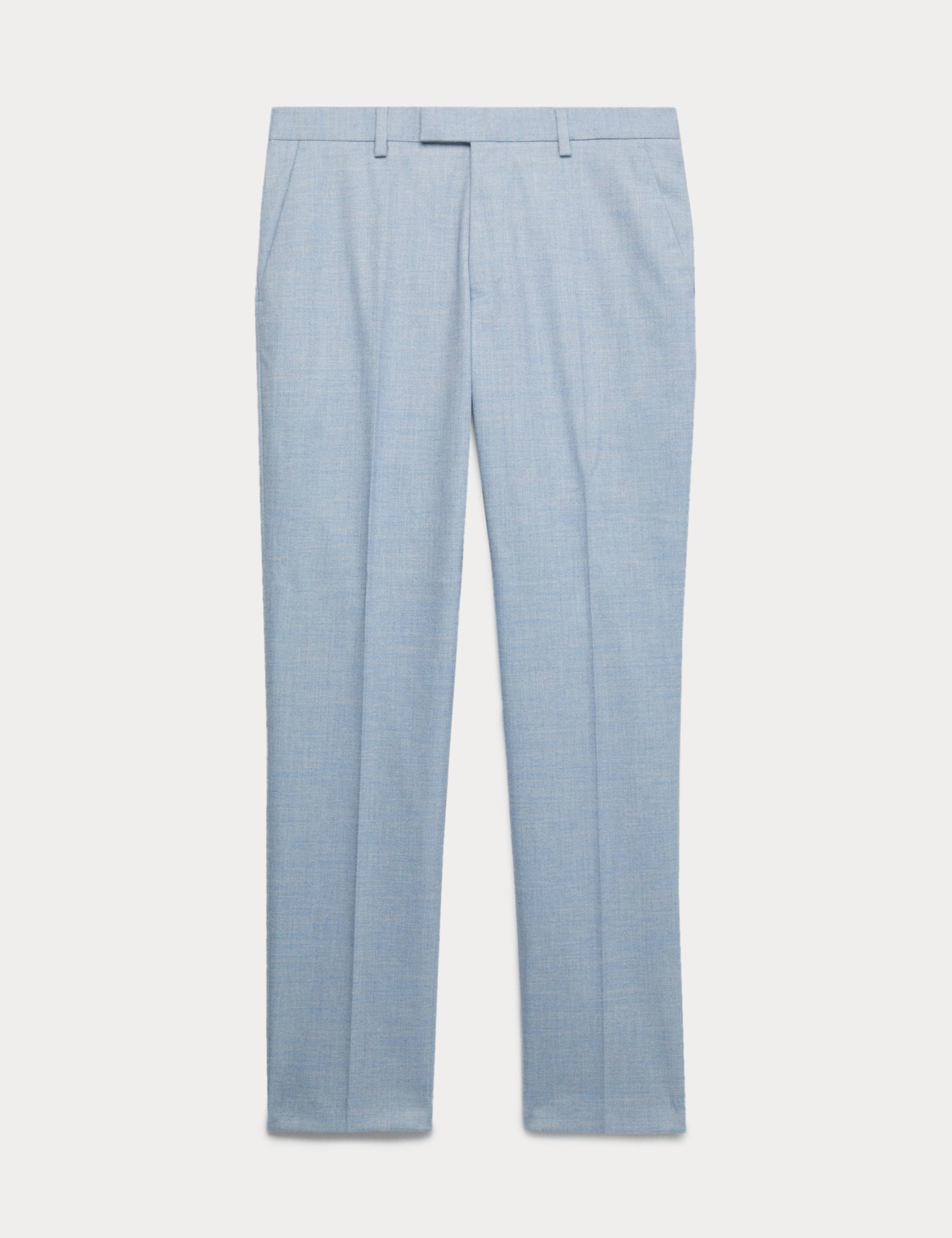 Slim Fit Textured Stretch Trousers