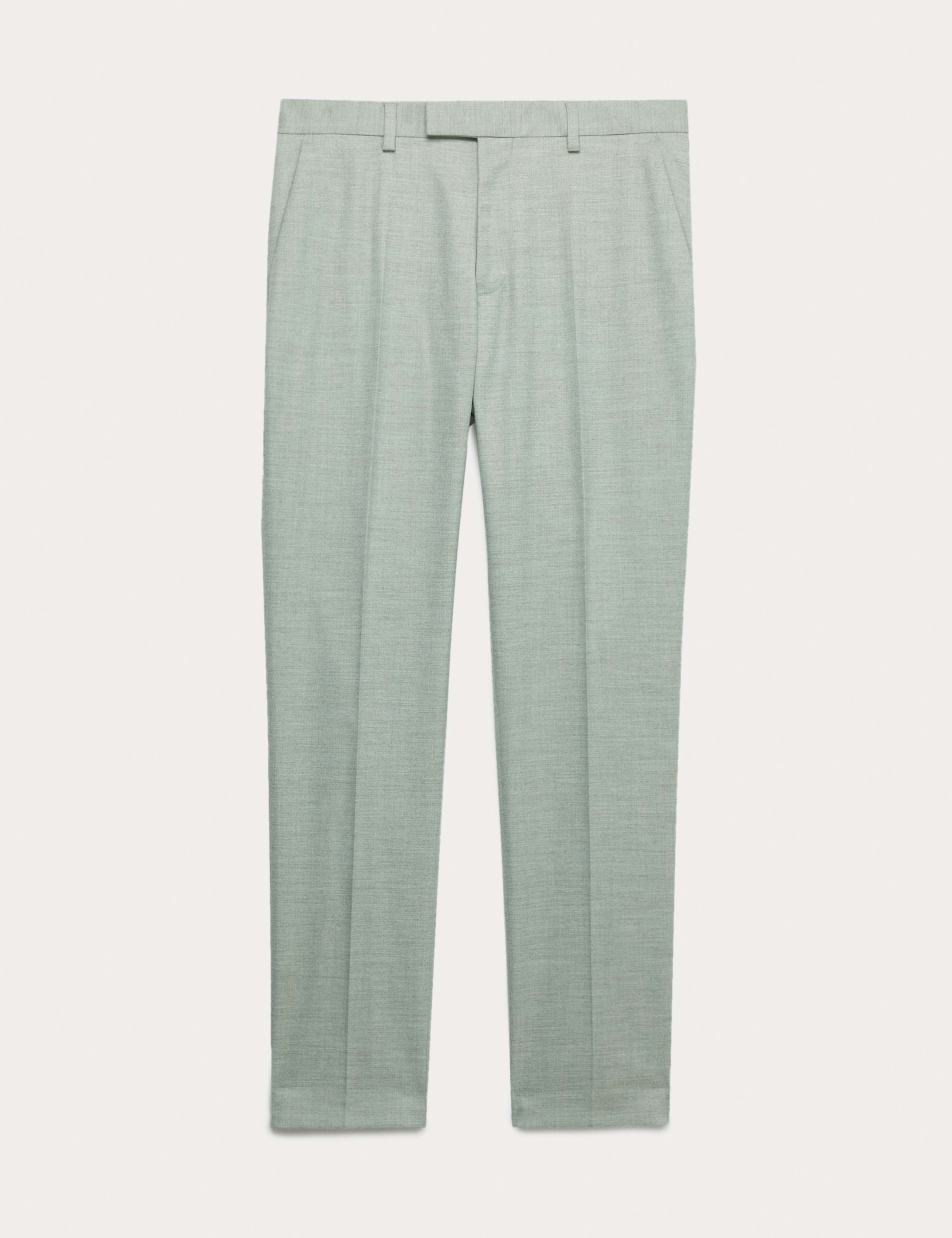 Slim Fit Textured Stretch Trousers