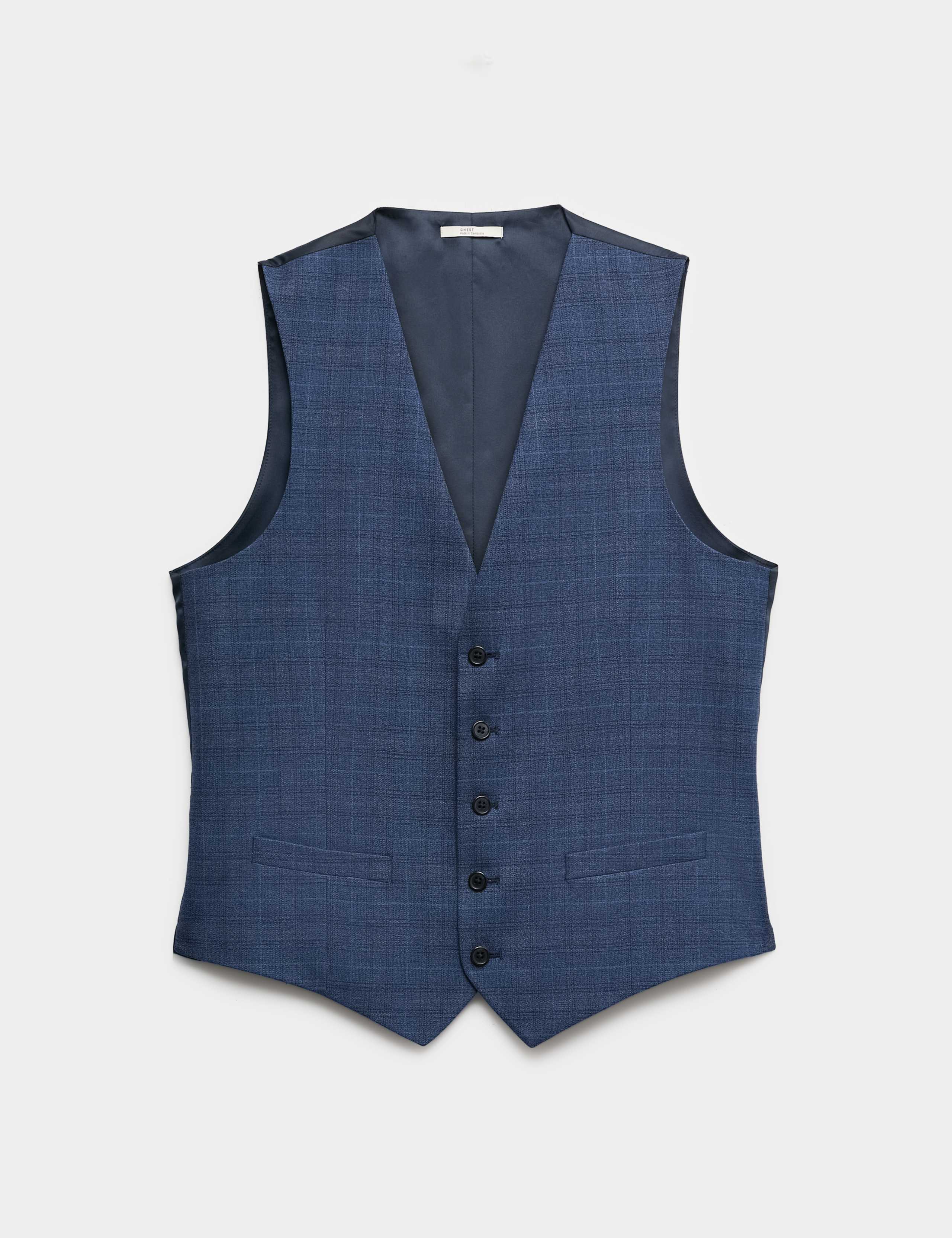 3 Piece Slim Fit Textured Check Suit 7 of 9