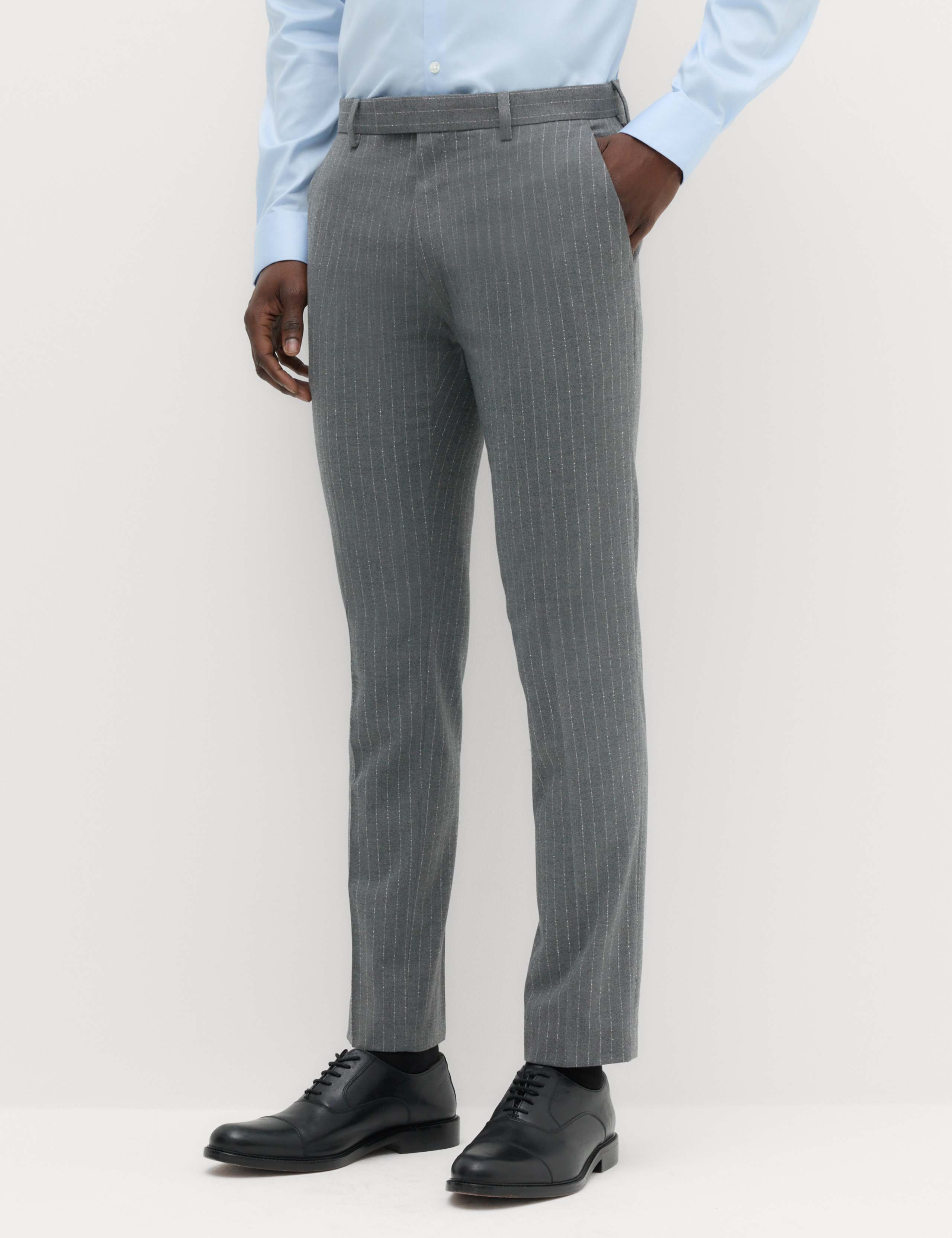 Slim Fit Pin Stripe Suit Trousers