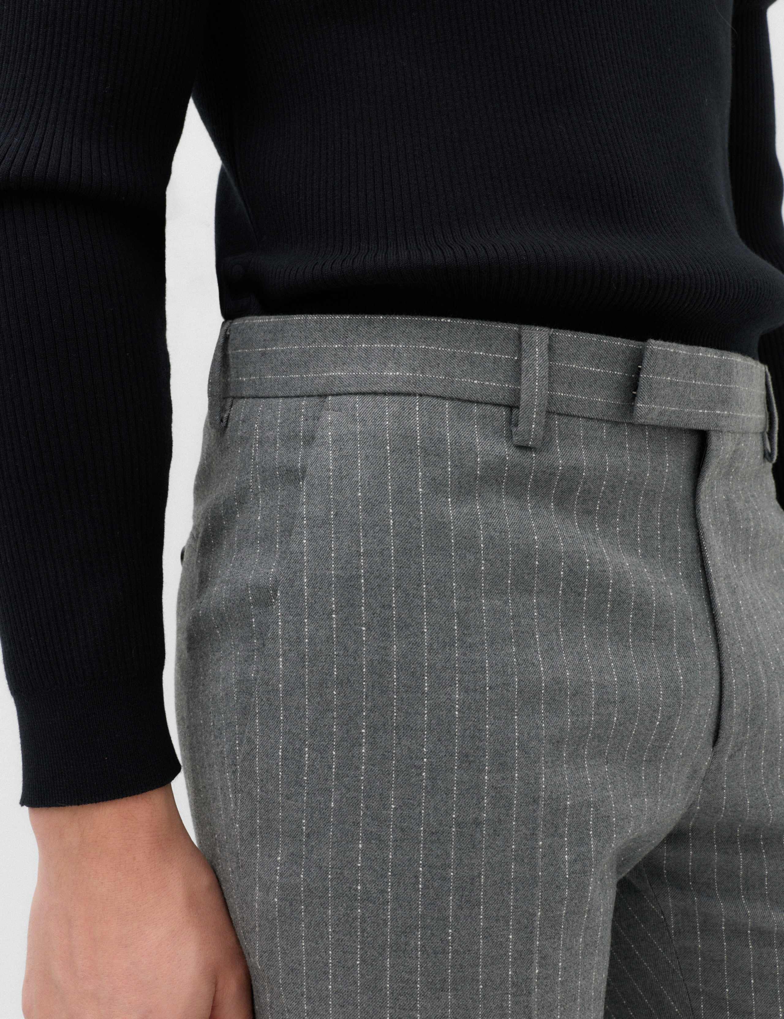 3 Piece Slim Fit Pin Stripe Stretch Suit 4 of 9