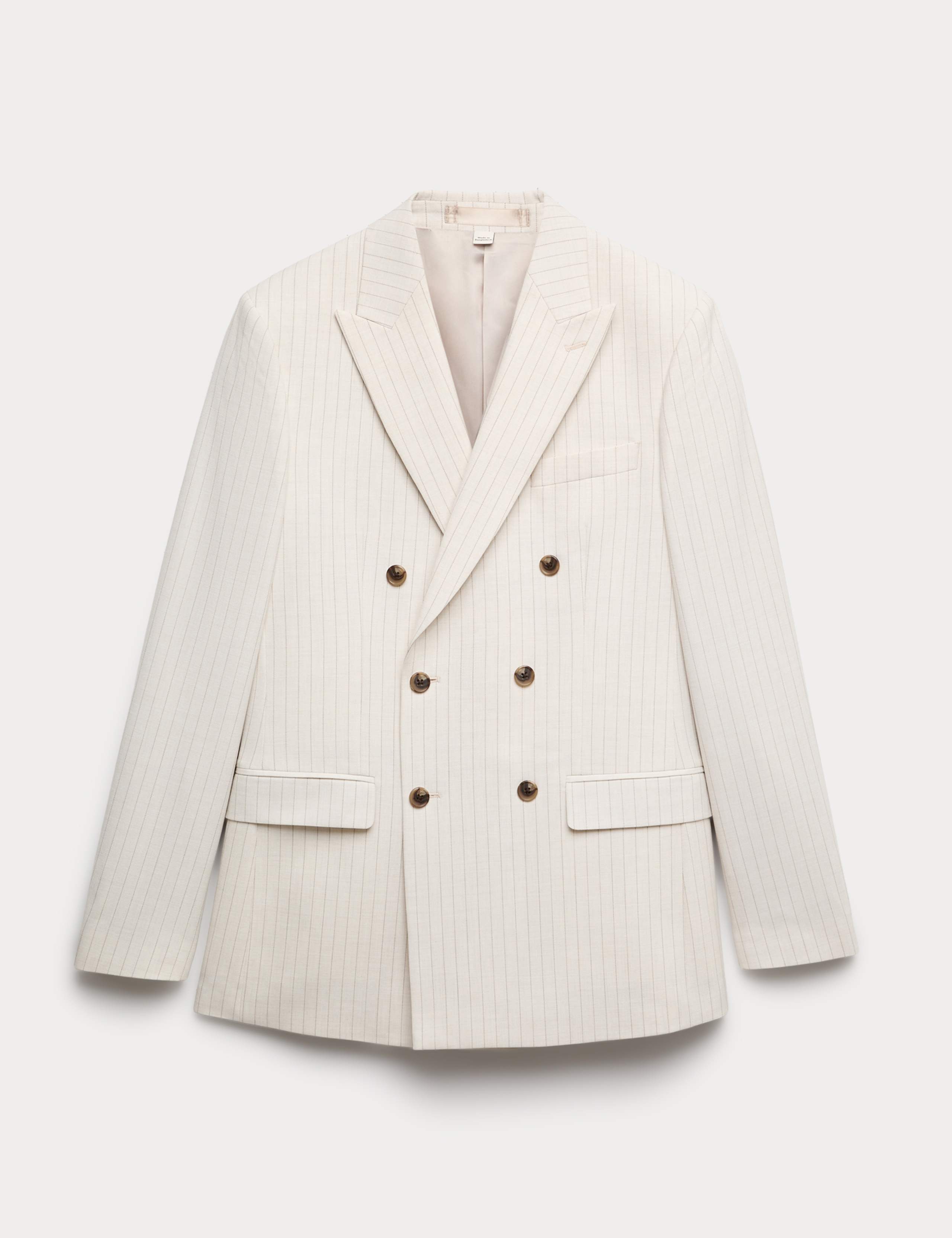 2 Piece Slim Fit Pinstripe Double Breasted Suit 1 of 6