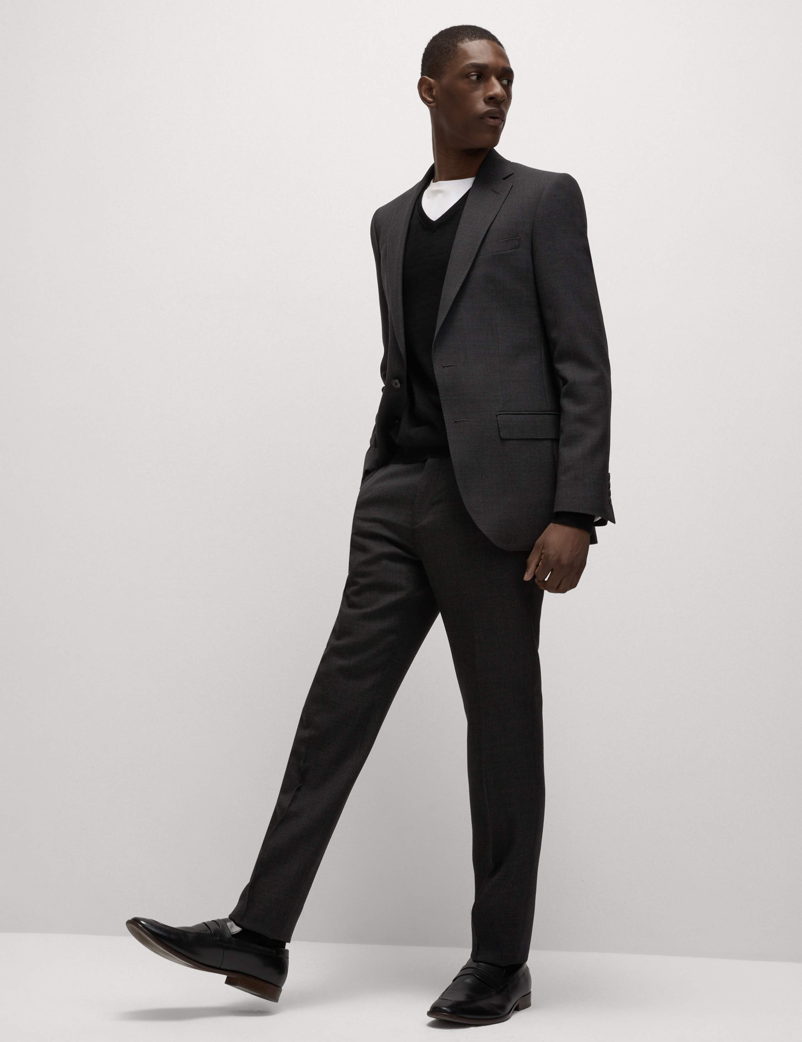 Slim Fit Pure Wool Textured Suit 4 of 6