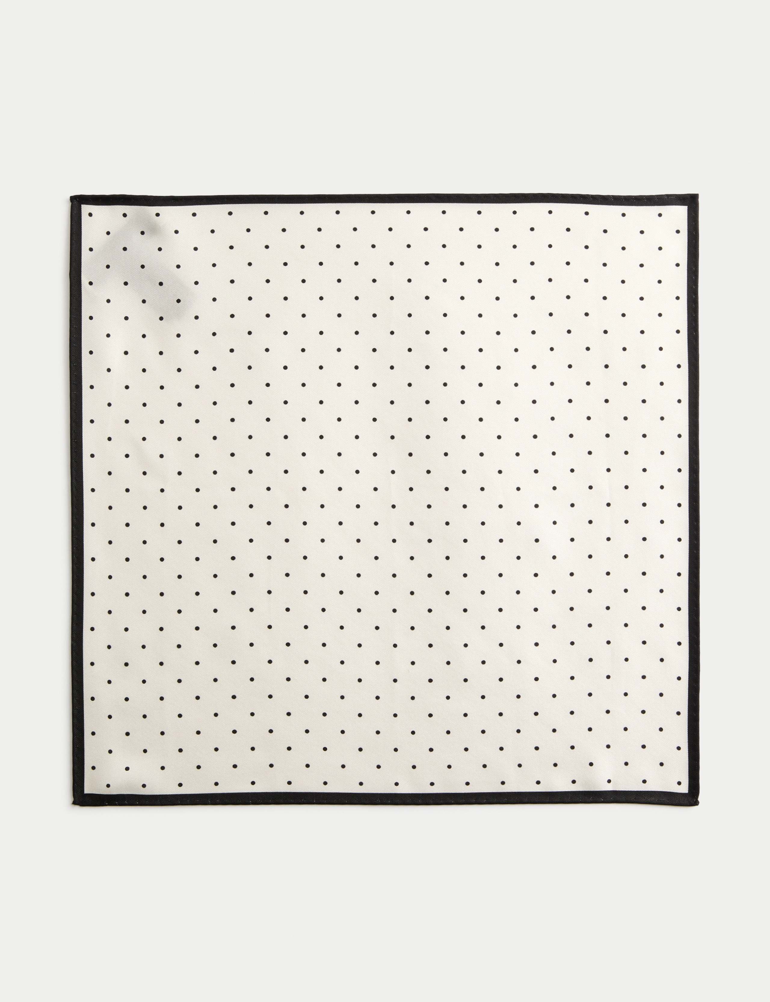 Polka Dot Pure Silk Pocket Square