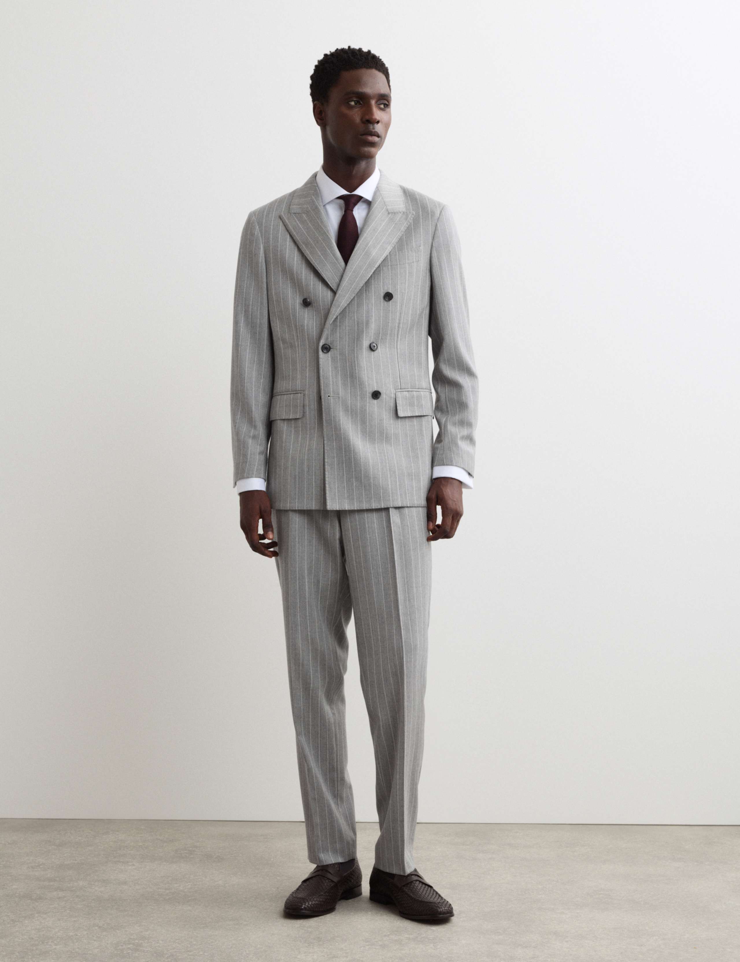 Italian Wool Rich Suit Jacket with Cashmere