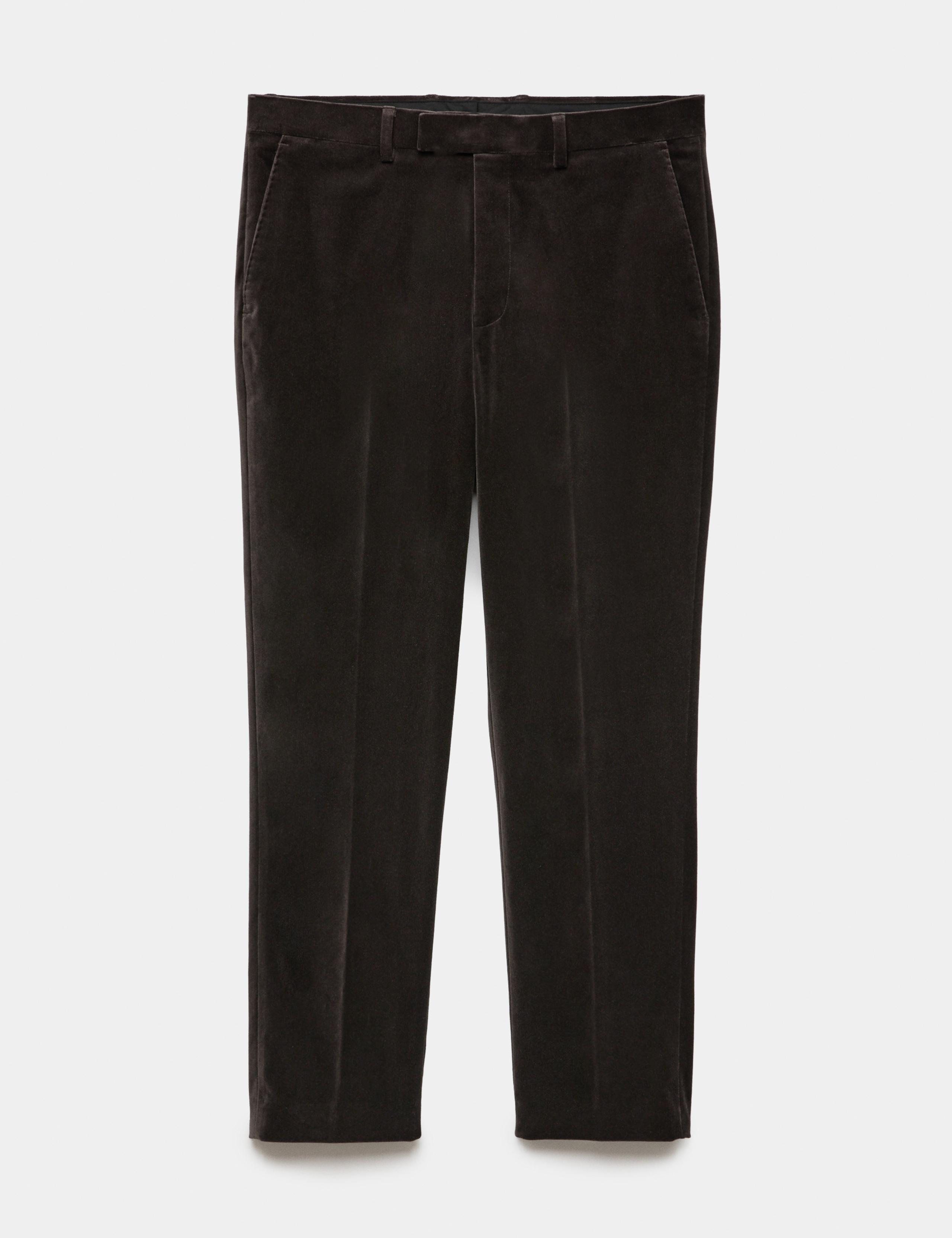 2 Piece Cotton Rich Velvet Stretch Suit 1 of 6