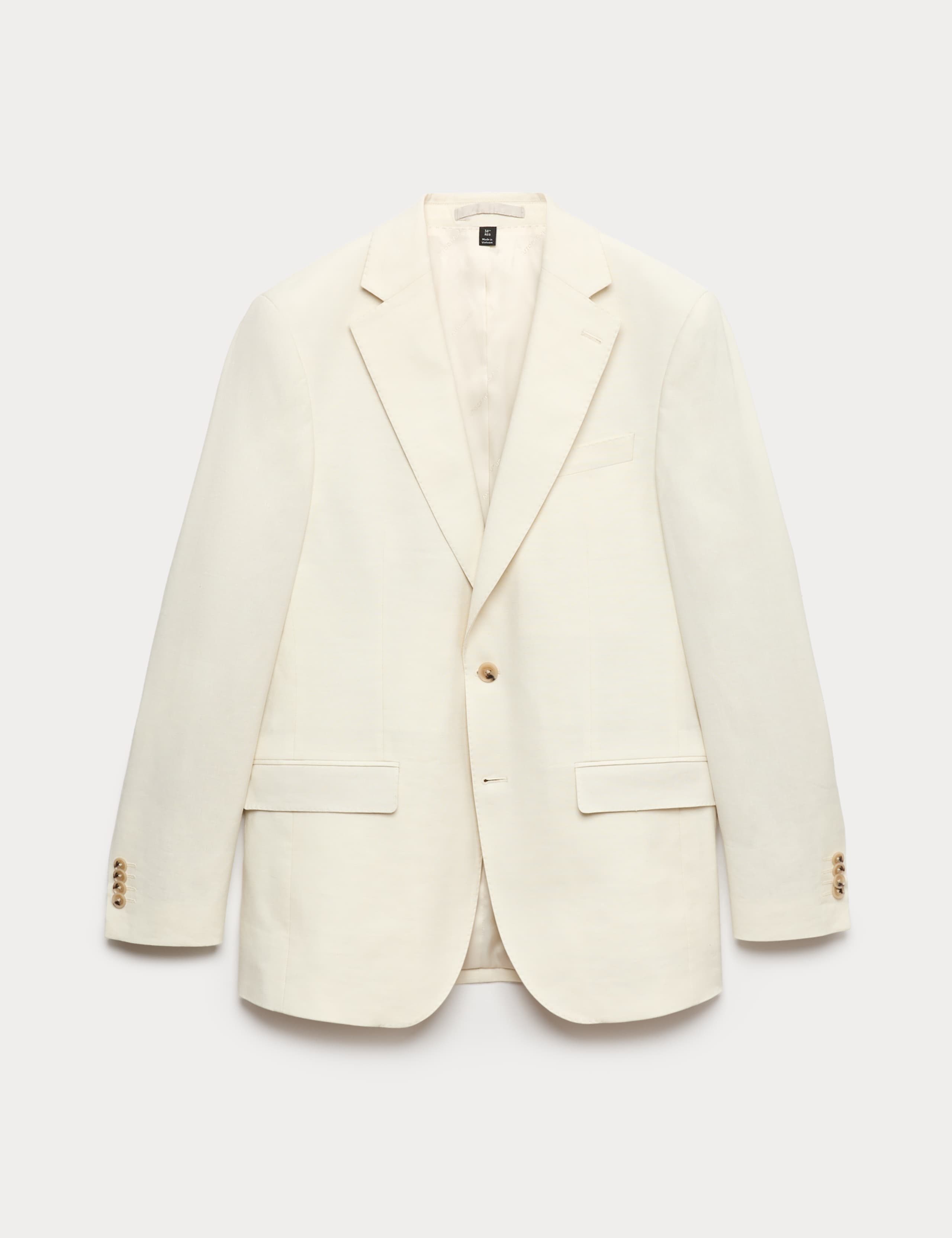 Tailored Fit Italian Performance Linen Blend Suit Jacket