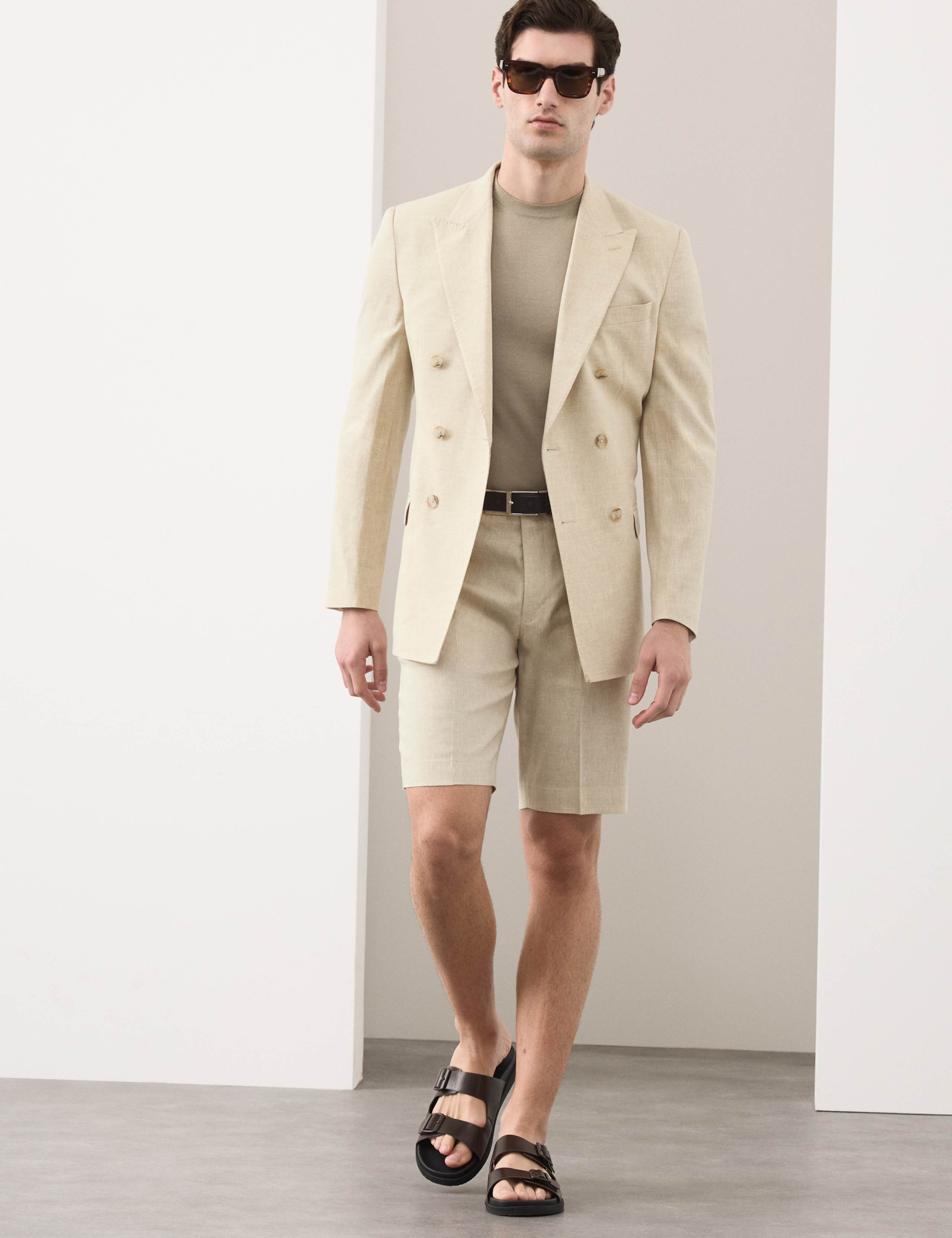 2 Piece Tailored Fit Italian Performance Linen Blend Suit 6 of 6