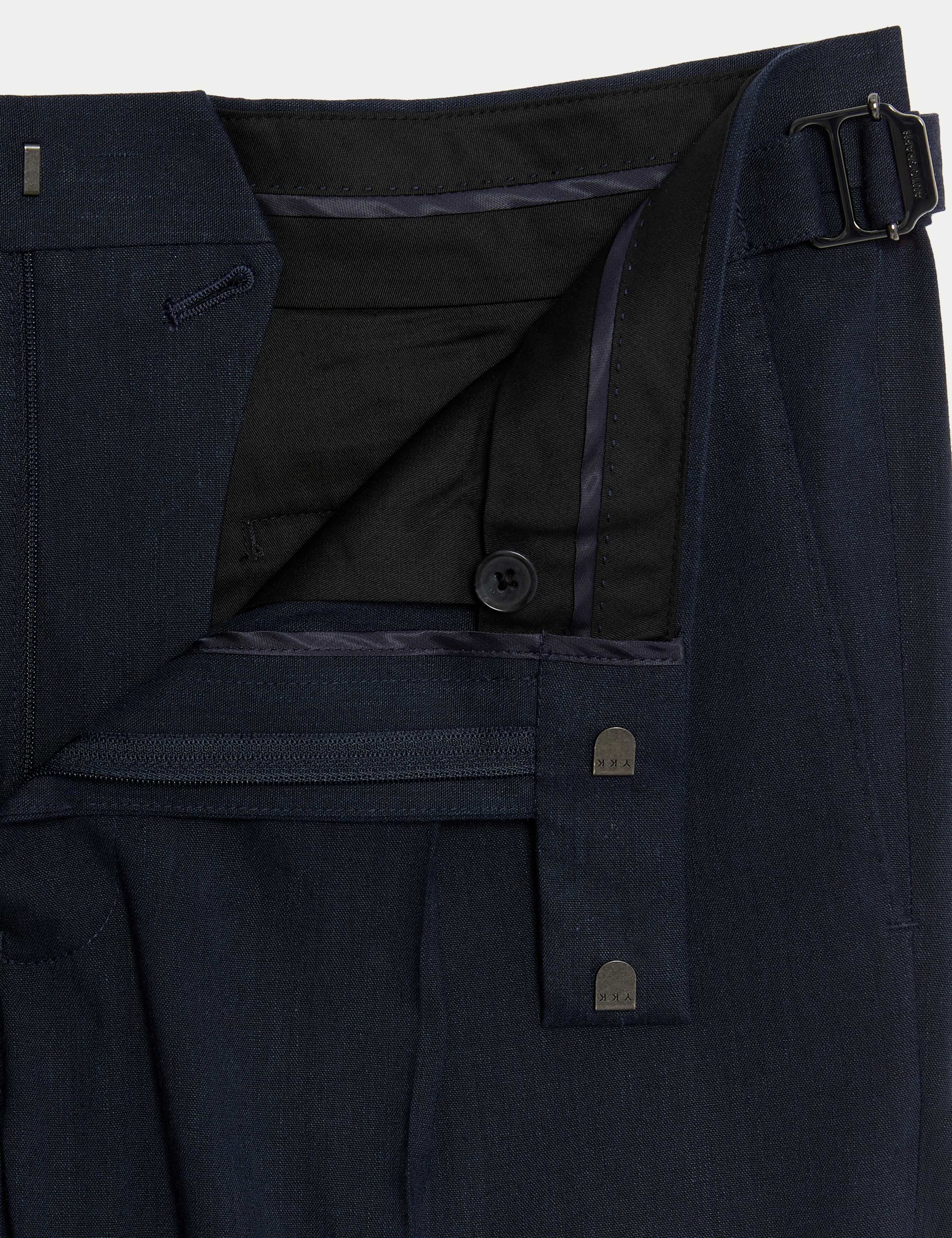 2 Piece Tailored Fit Italian Performance Linen Blend Suit 4 of 6