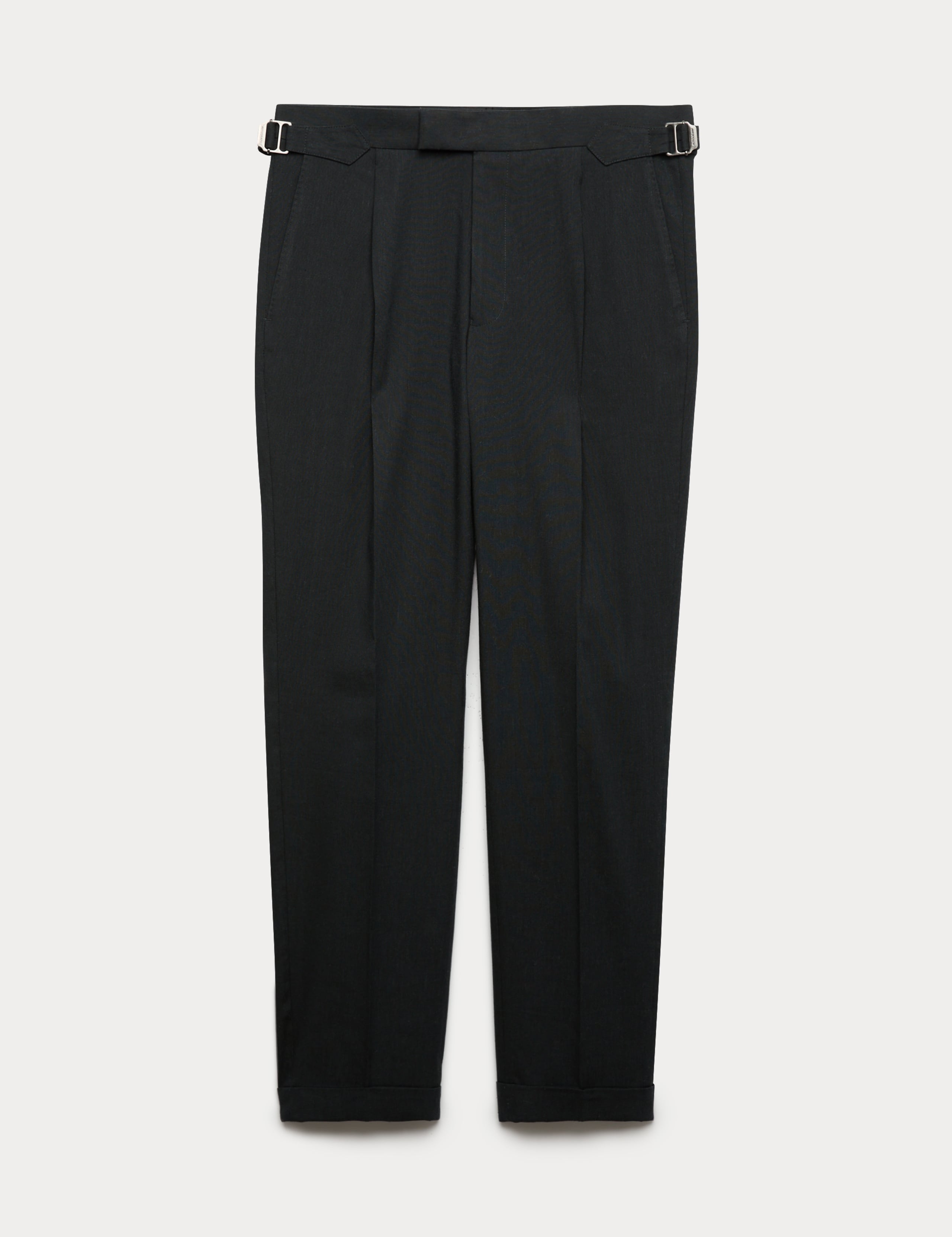 2 Piece Tailored Fit Italian Performance Linen Blend Double Breasted Suit 2 of 6