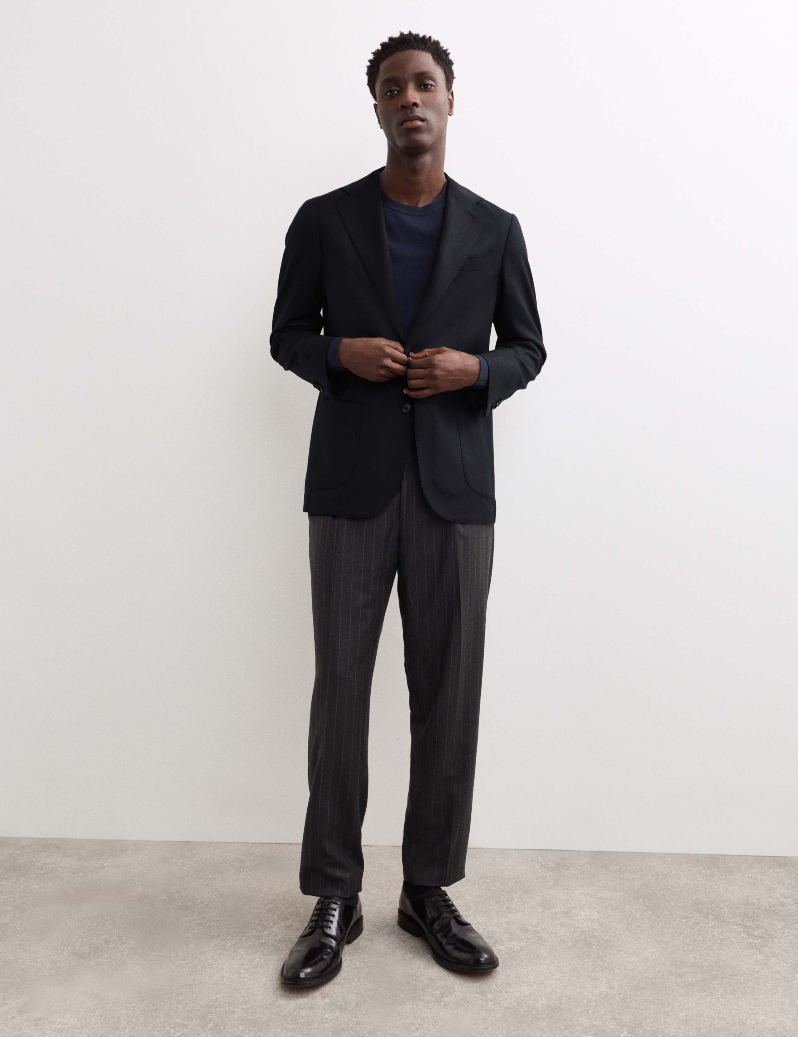 Italian Wool Twill Flannel Blazer