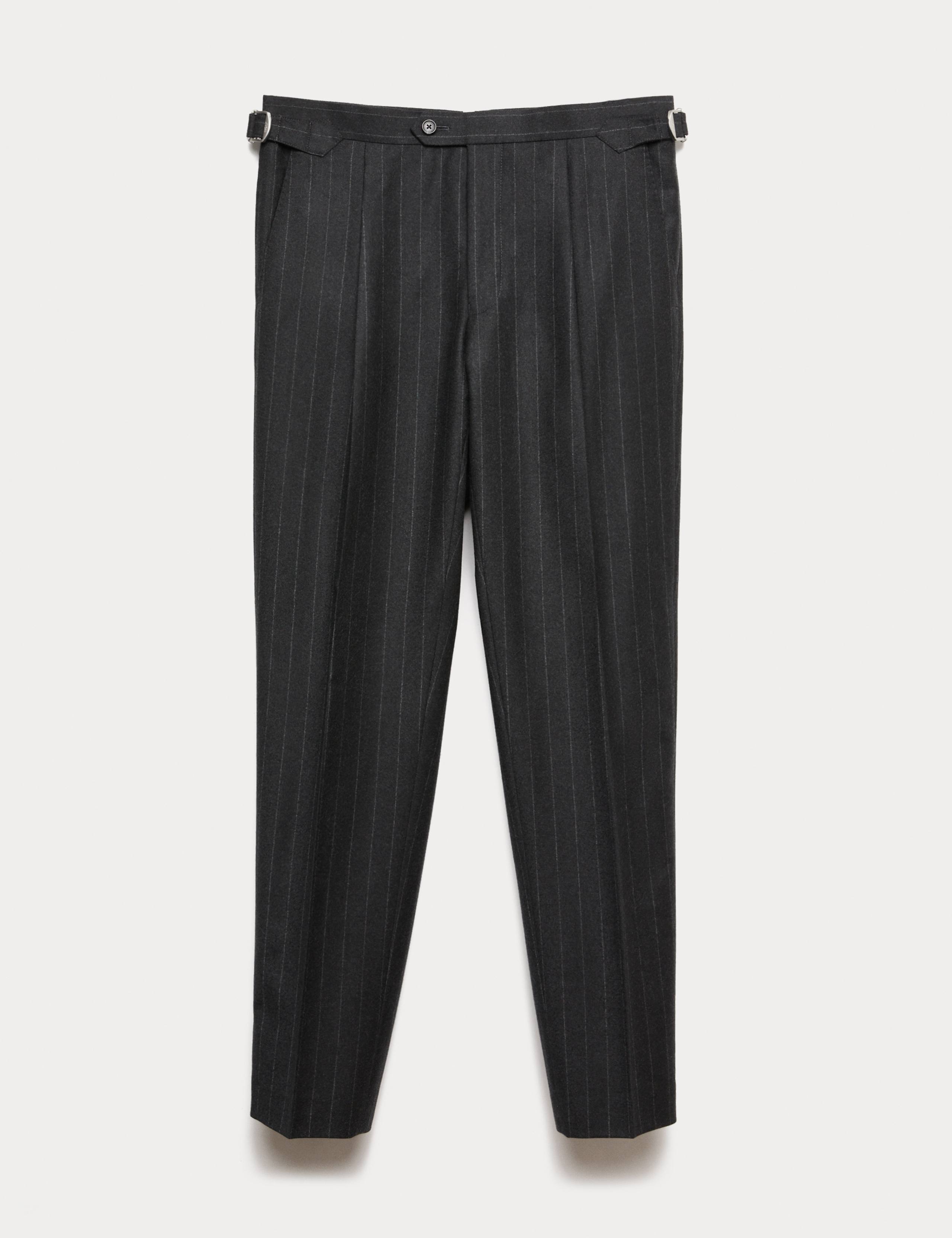 Italian Wool Pinstripe Trousers