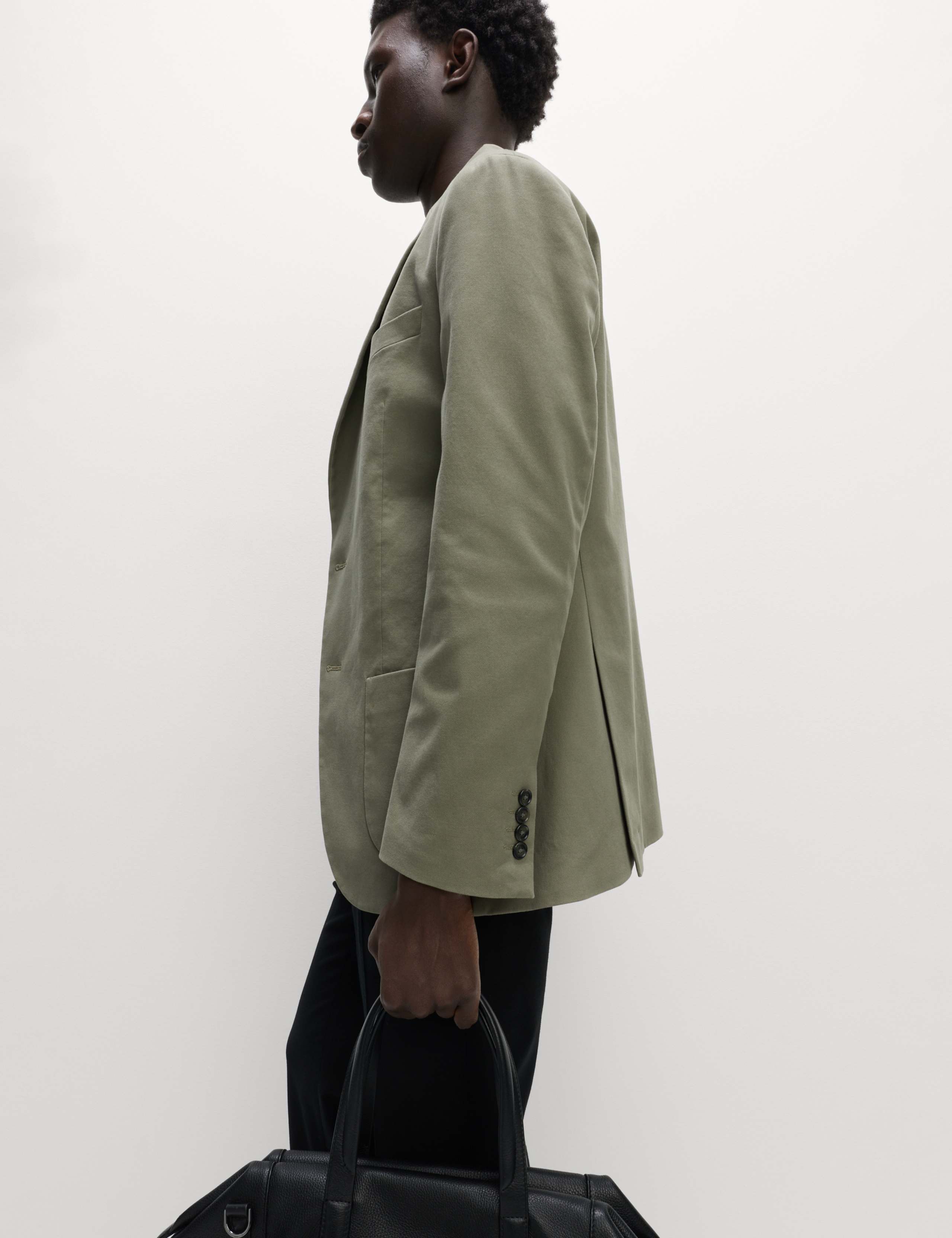 Tailored Fit Cotton Rich Peached Stretch Blazer