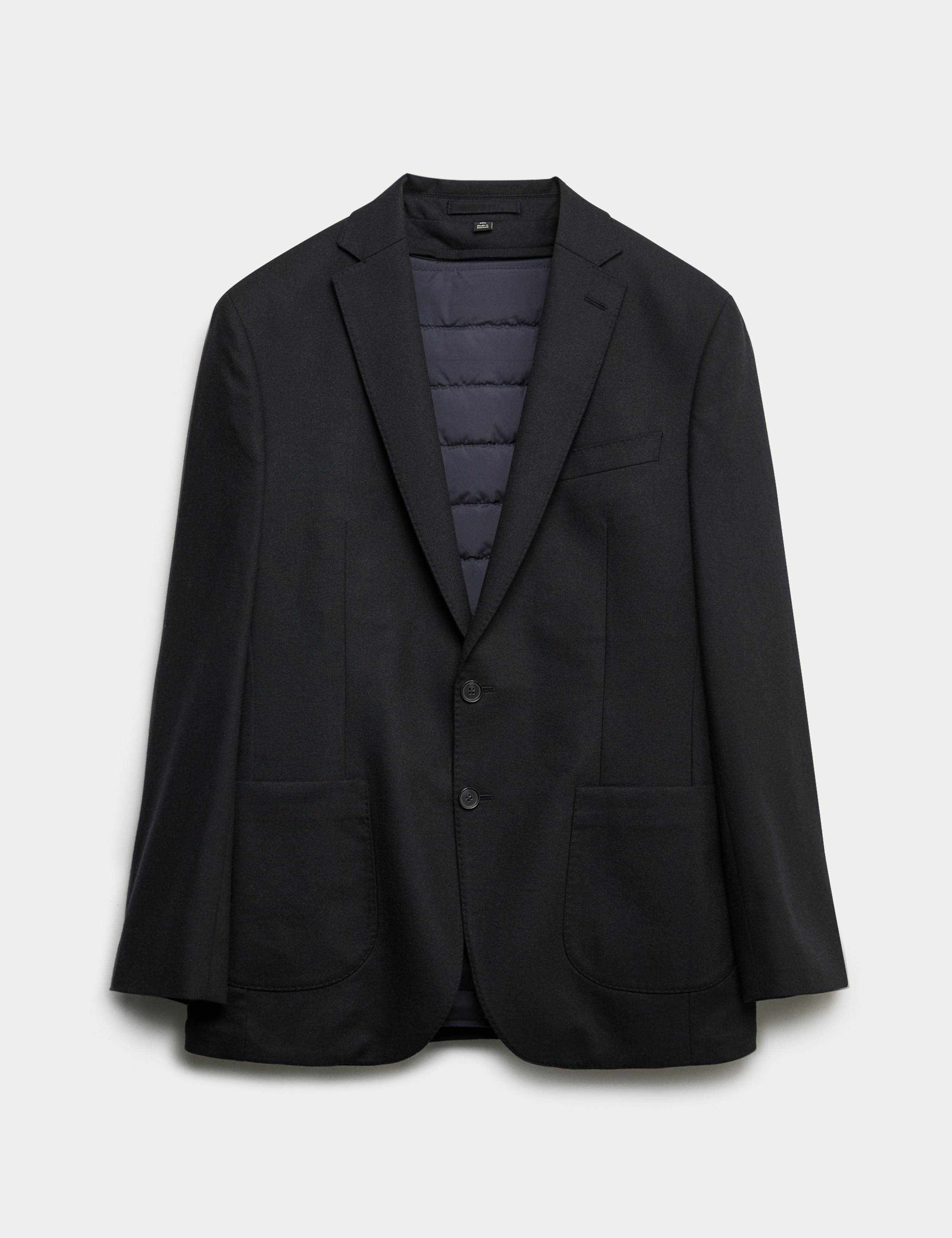Tailored Fit Italian Wool Blend Suit Jacket