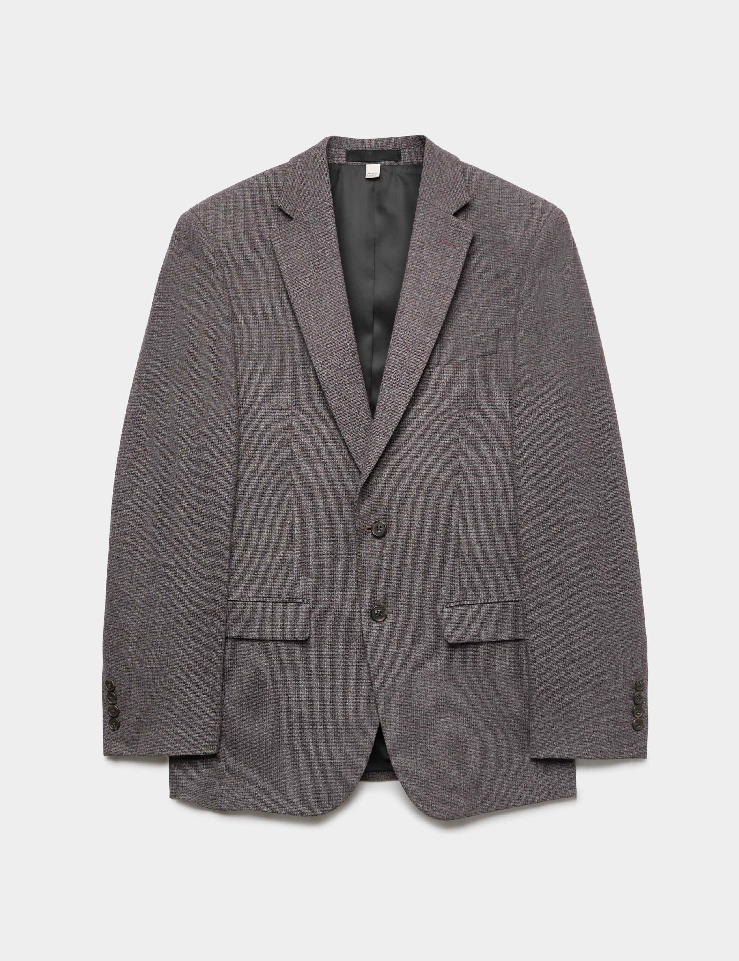 2 Piece Tailored Fit Micro Check Suit 1 of 6