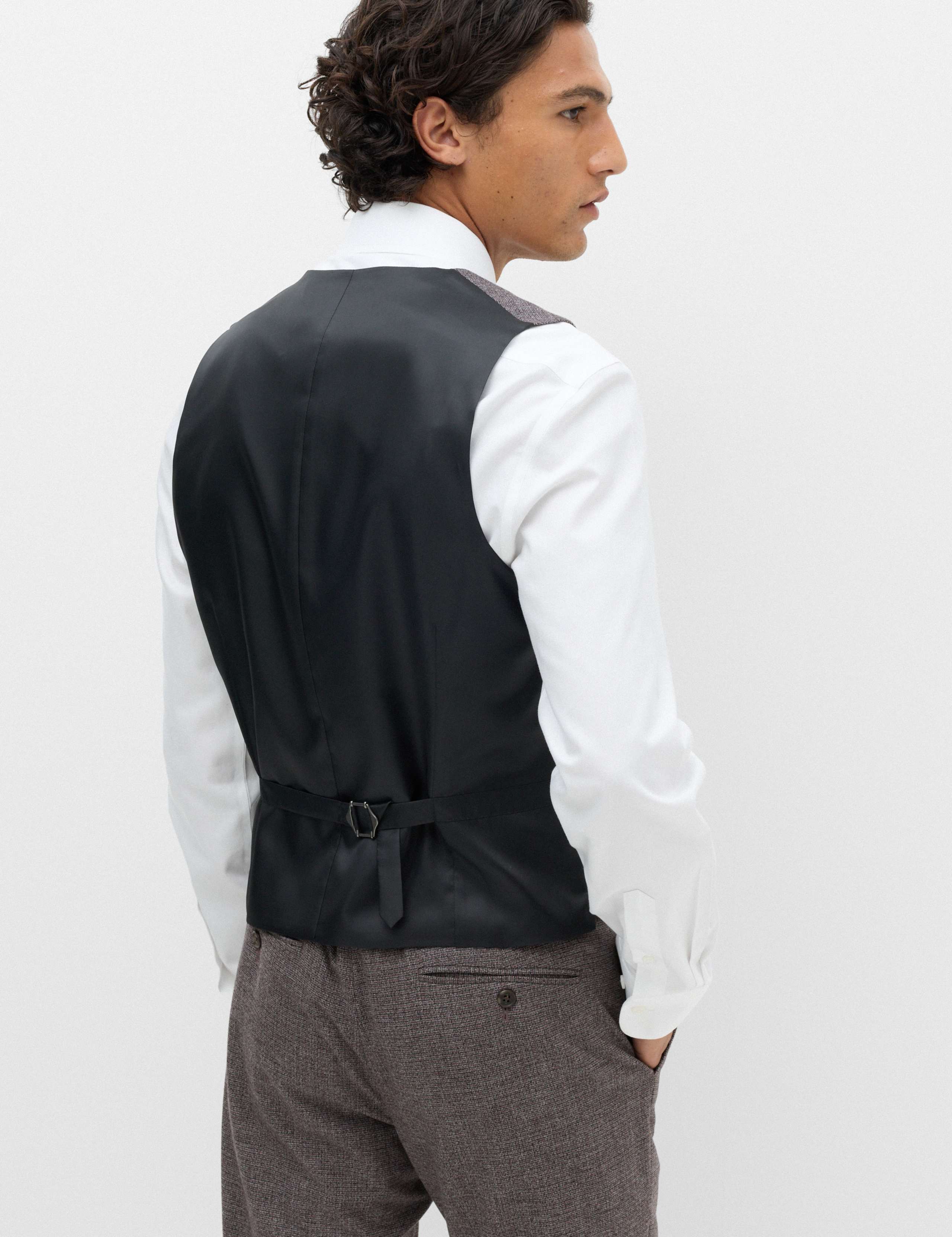 3 Piece Tailored Fit Micro Check Suit 4 of 9