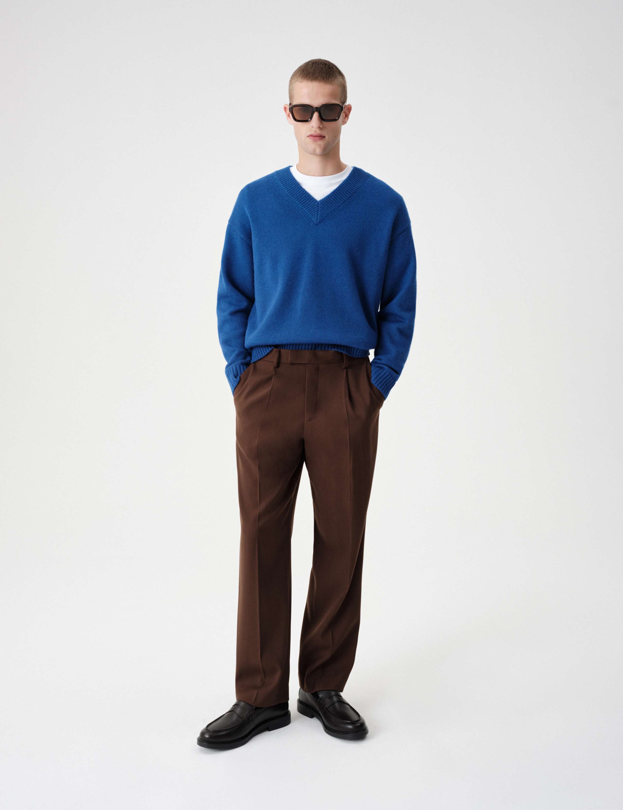 Regular Fit Stretch Twill Suit Trousers