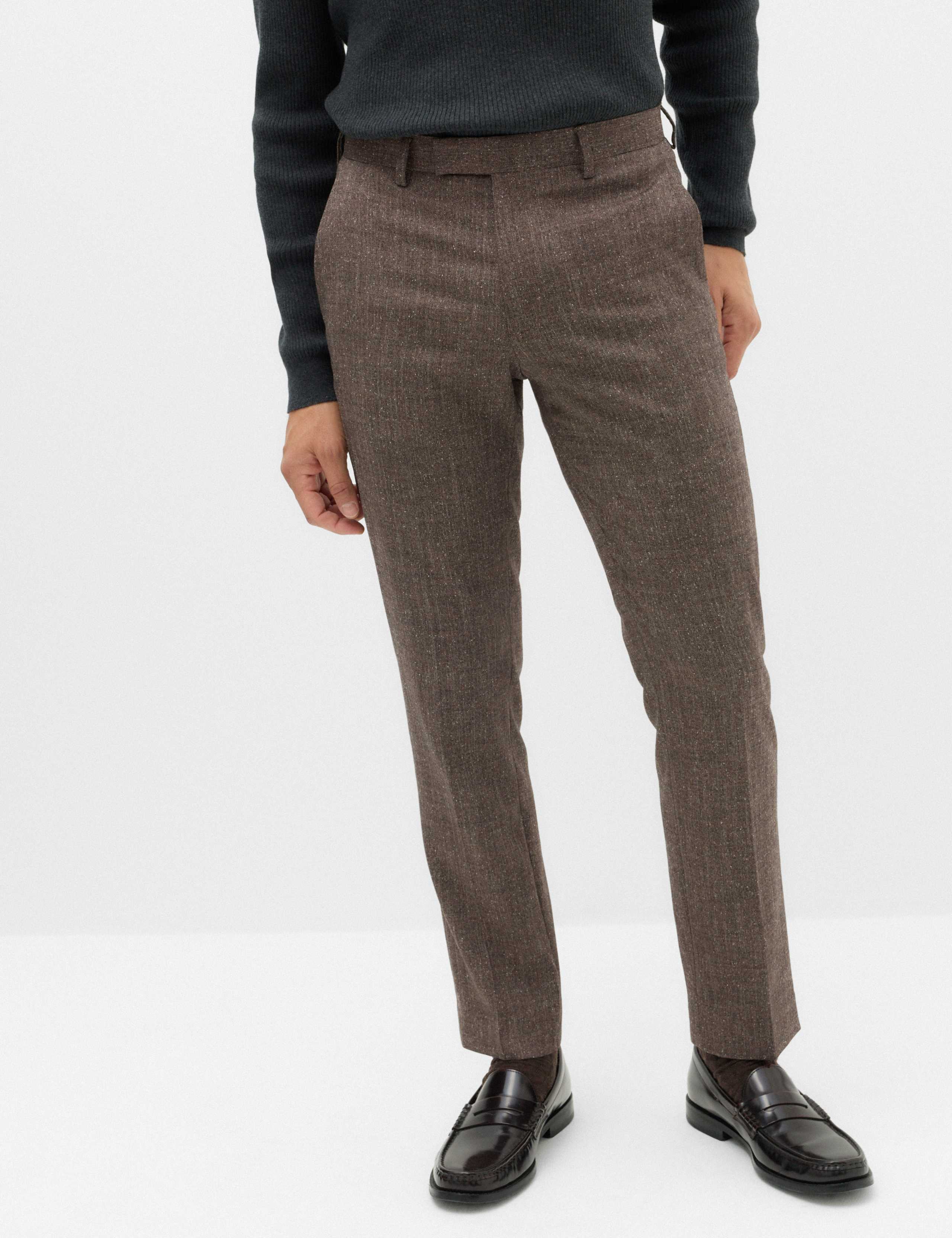 Tailored Fit Textured Suit Trouser