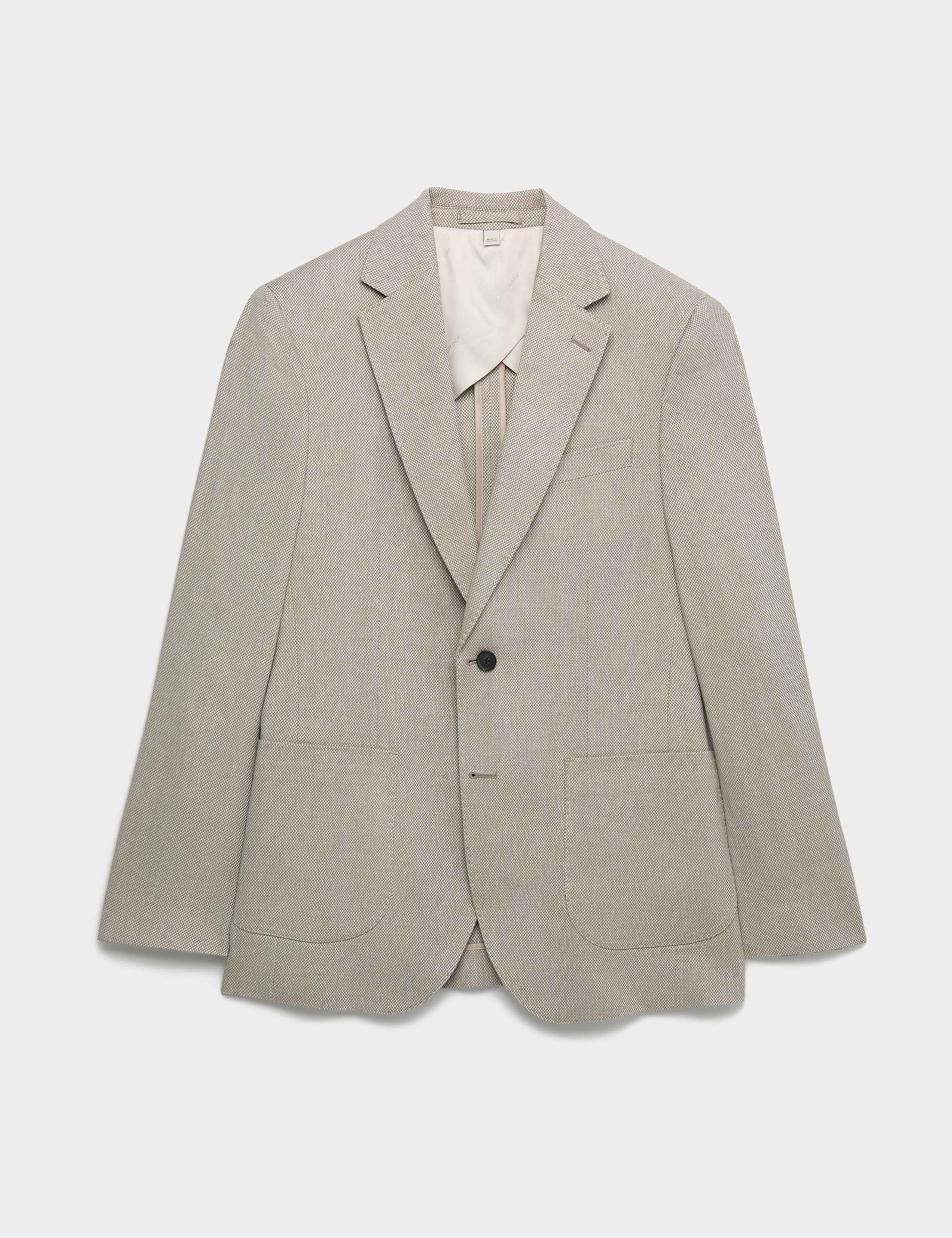 Linen Blend Textured Blazer