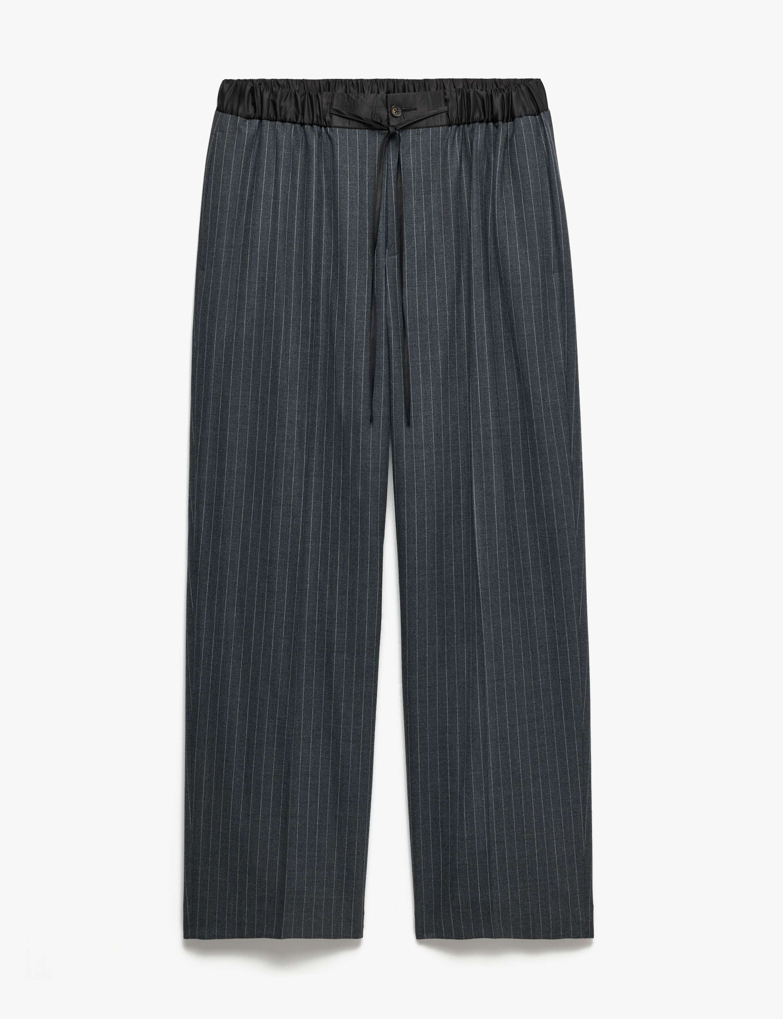 Relaxed Fit Striped Stretch Suit Trousers
