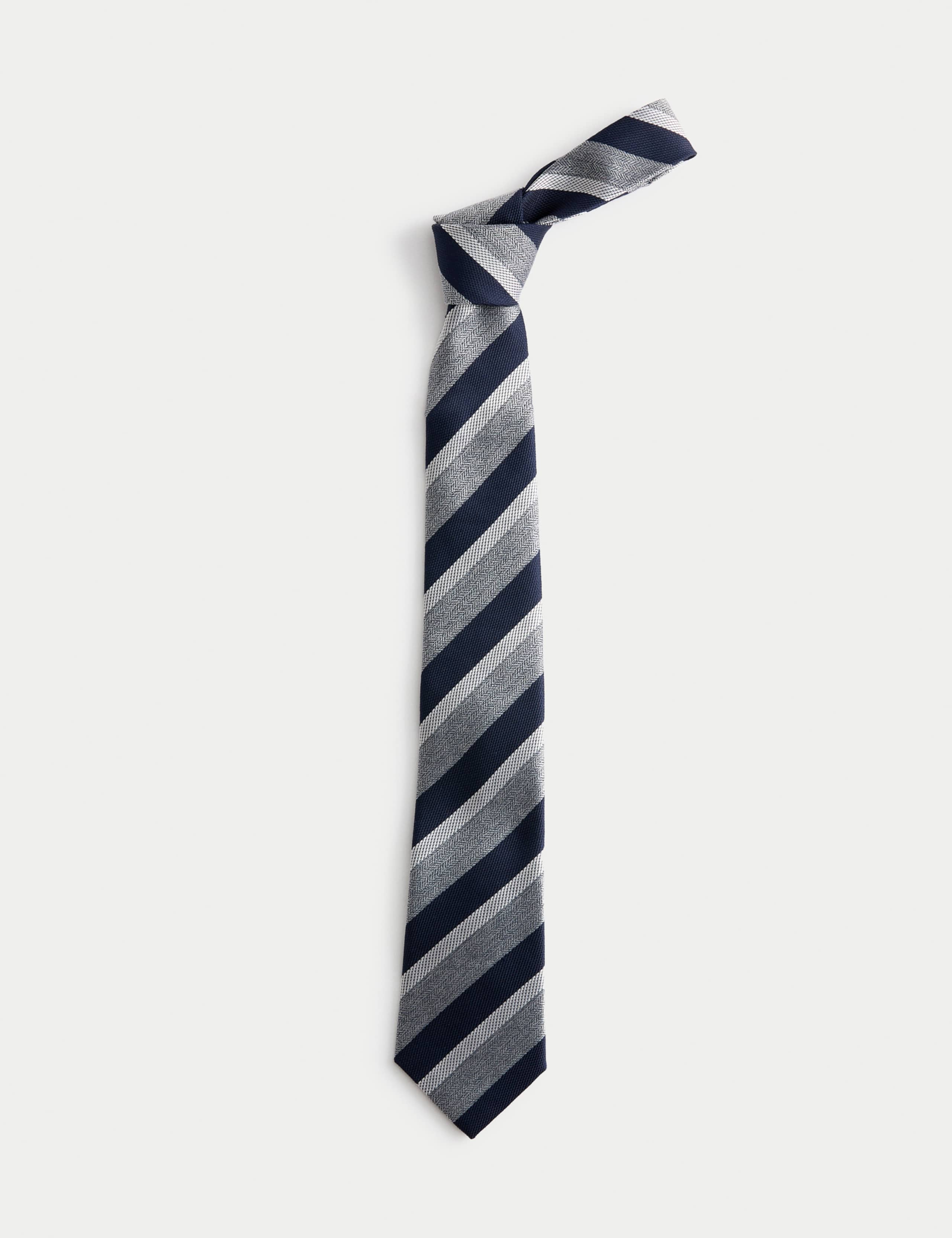 Striped Pure Silk Tie