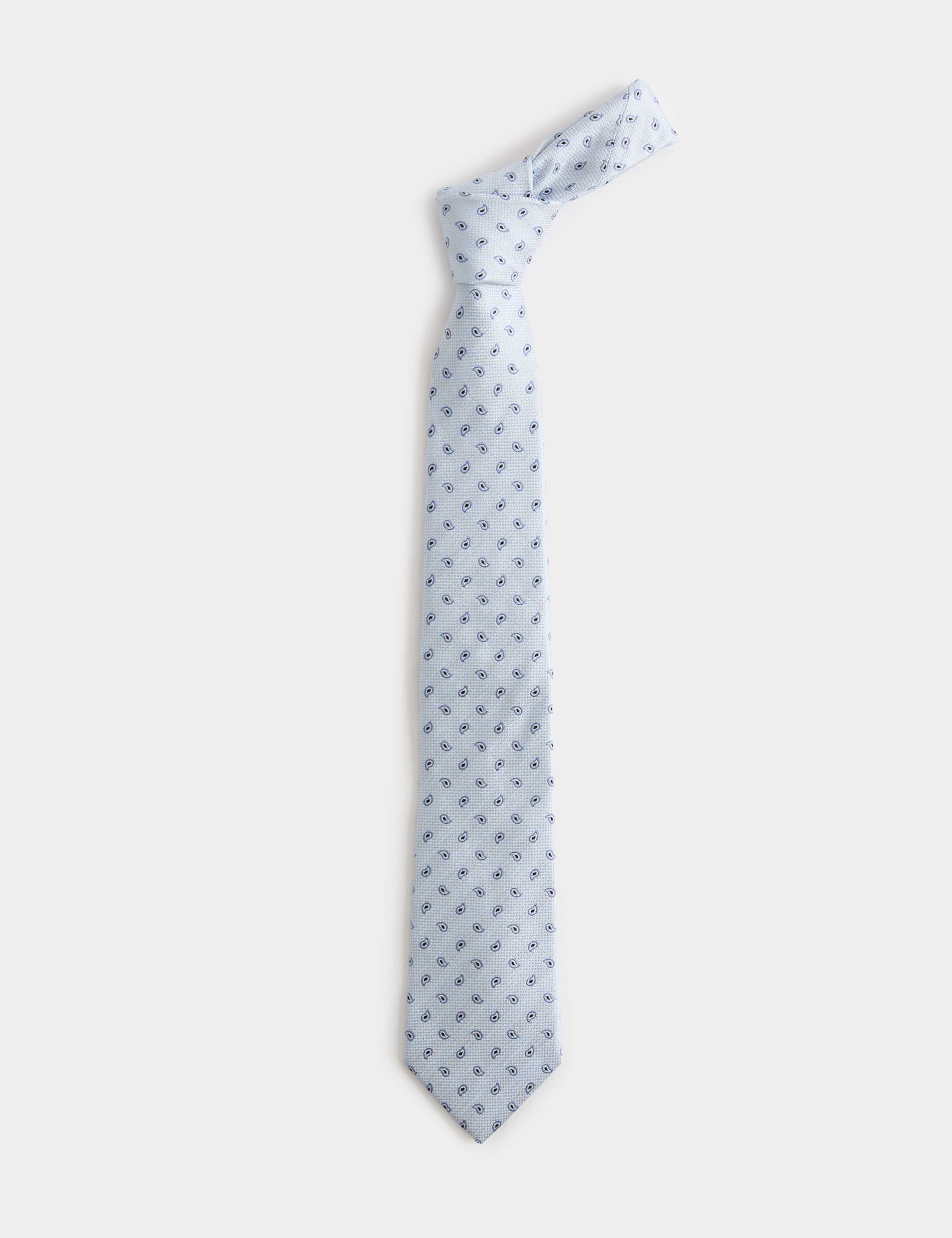 Paisley Geometric Pure Silk Tie