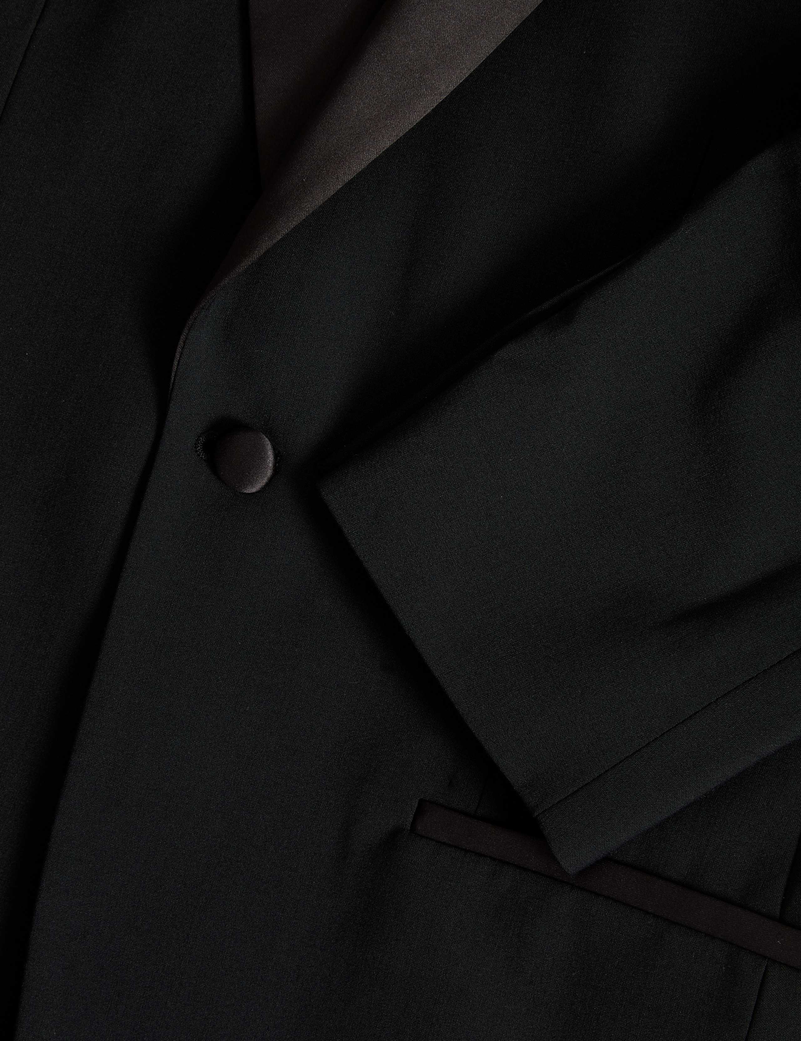 2 Piece Tailored Fit Wool Blend Tuxedo Suit 4 of 6