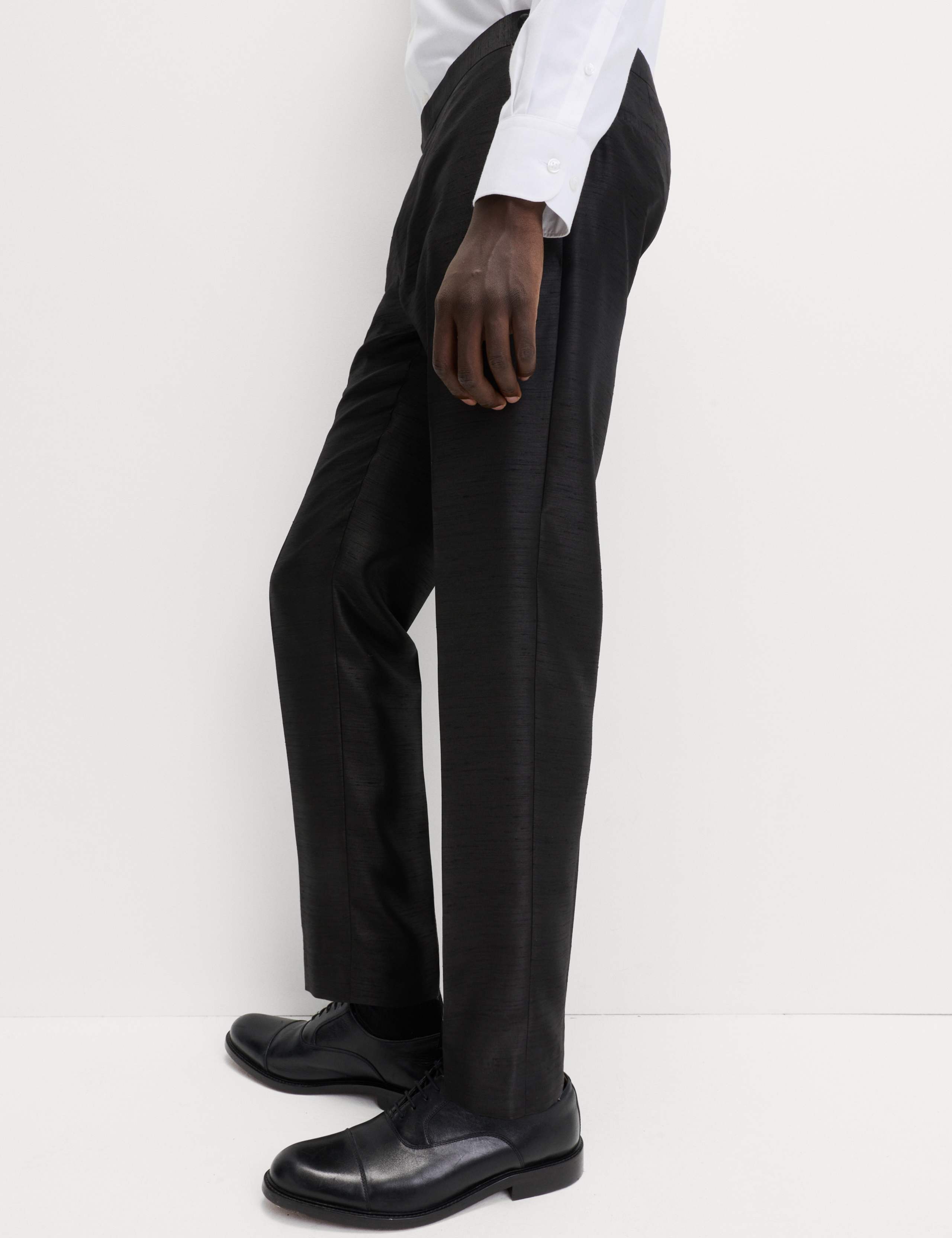 Tailored Fit Textured Sheen Tuxedo Trousers