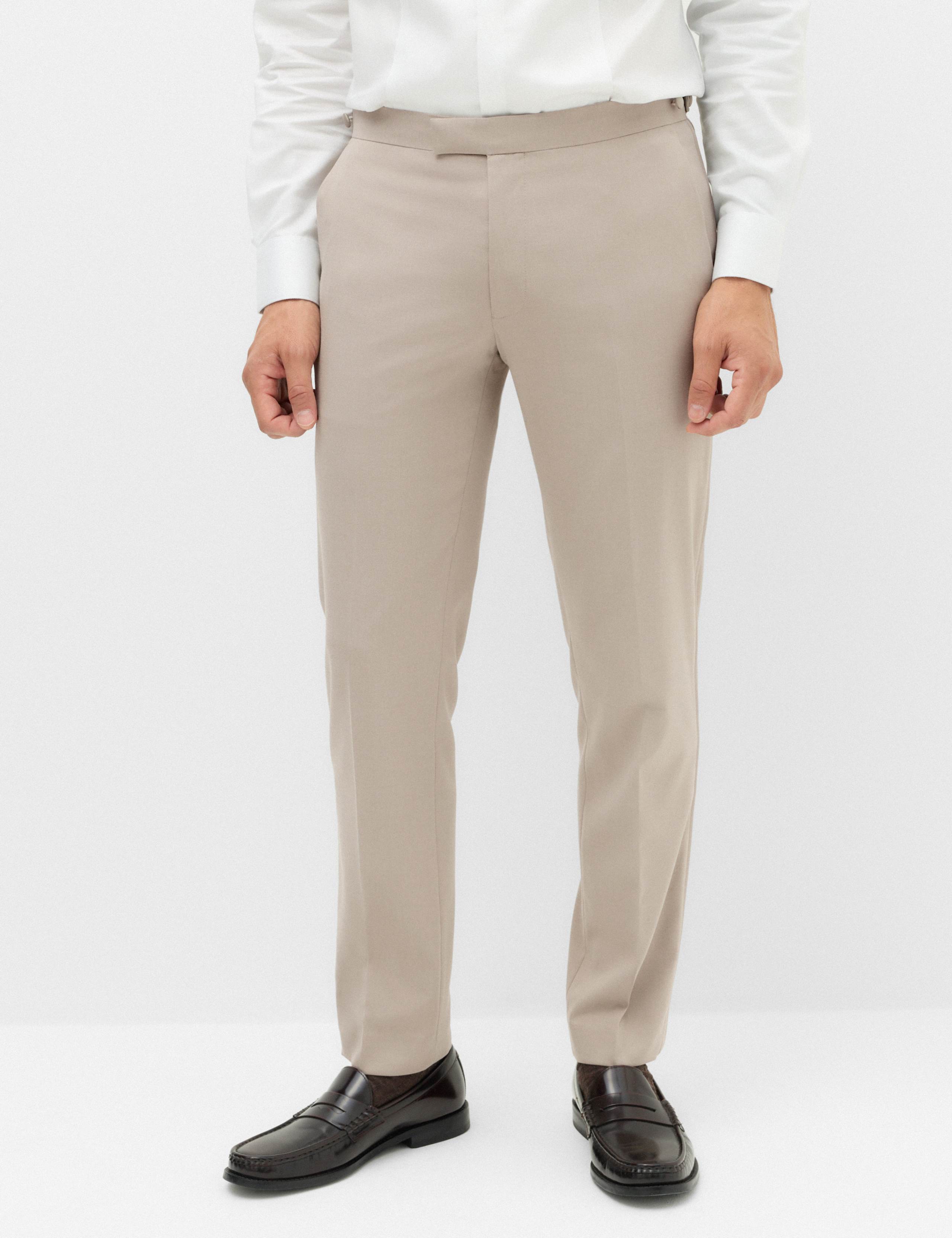 Tailored Fit Satin Trim Tuxedo Trousers