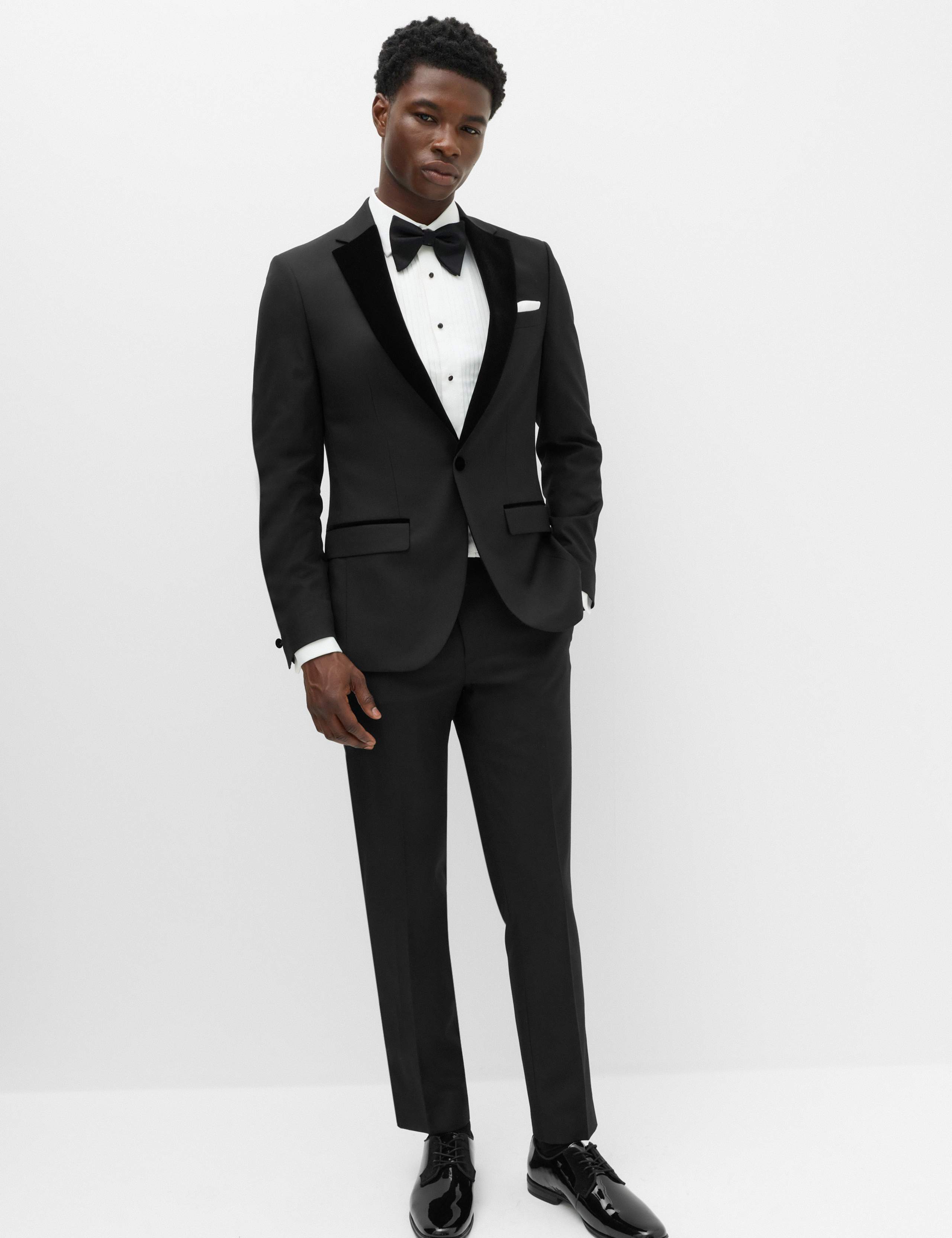 2 Piece Slim Fit Ultimate Velvet Lapel Tuxedo Suit 6 of 6