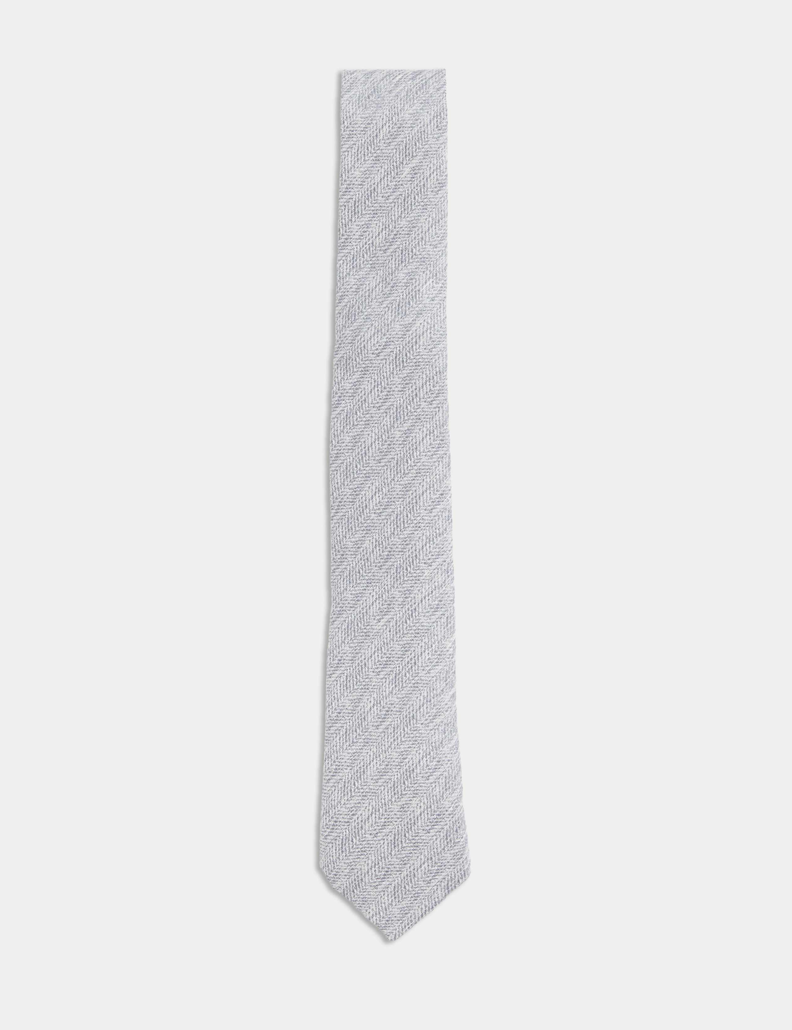 Herringbone Silk Blend Tie