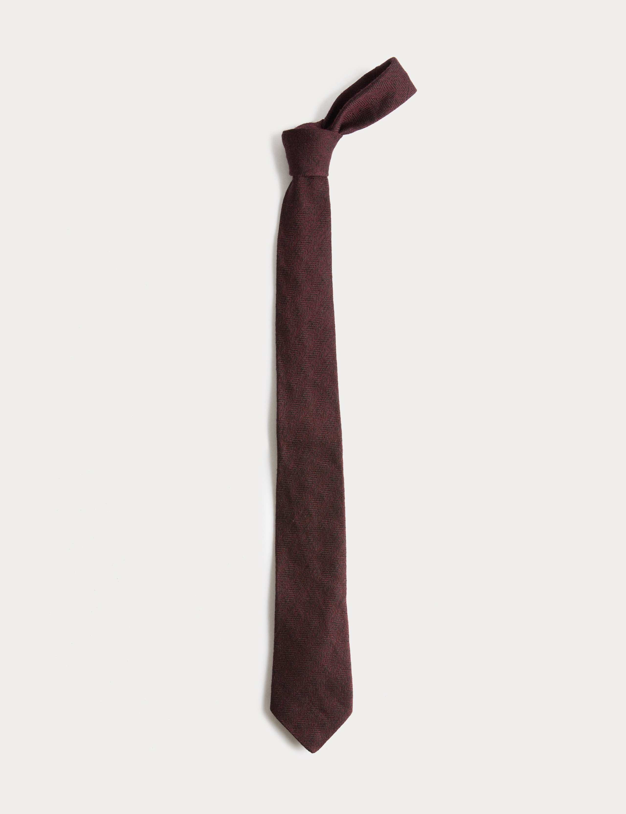 Herringbone Silk Blend Tie