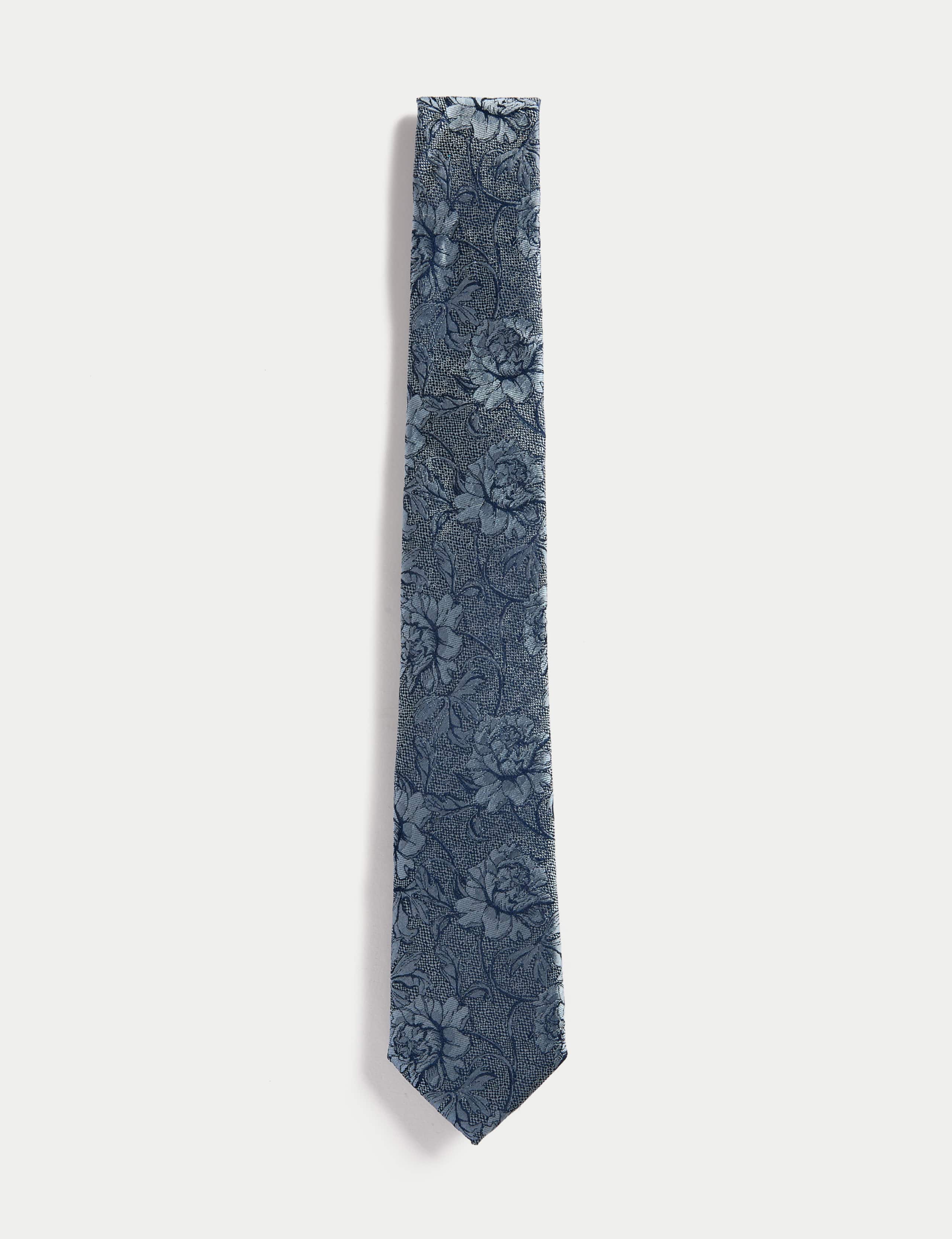 Slim Floral Pure Silk Tie