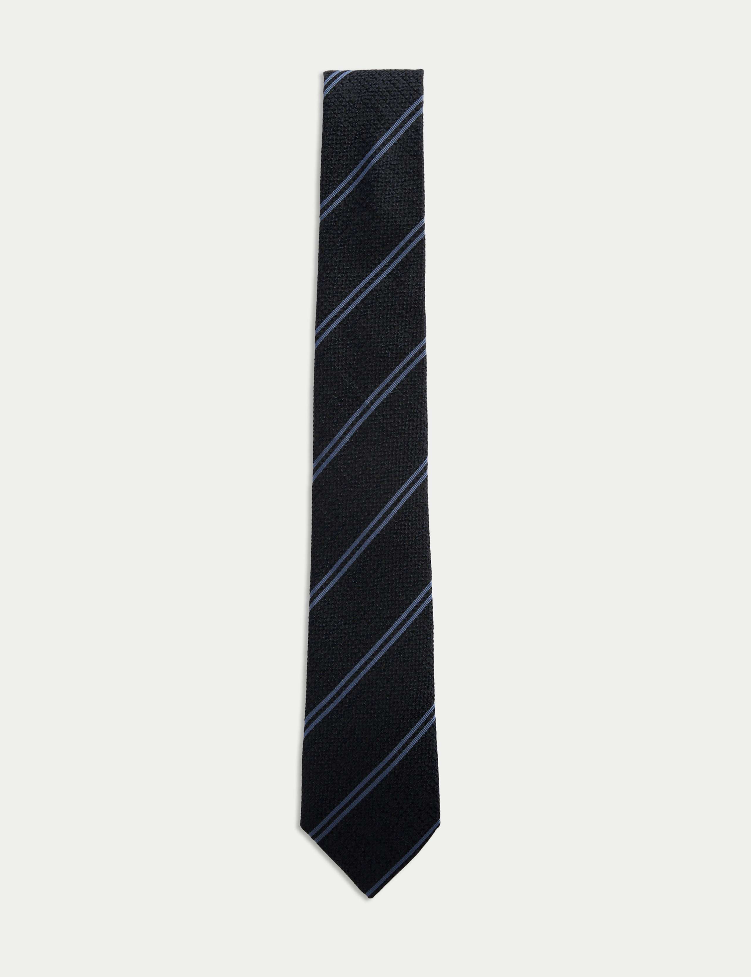 Slim Striped Pure Silk Tie