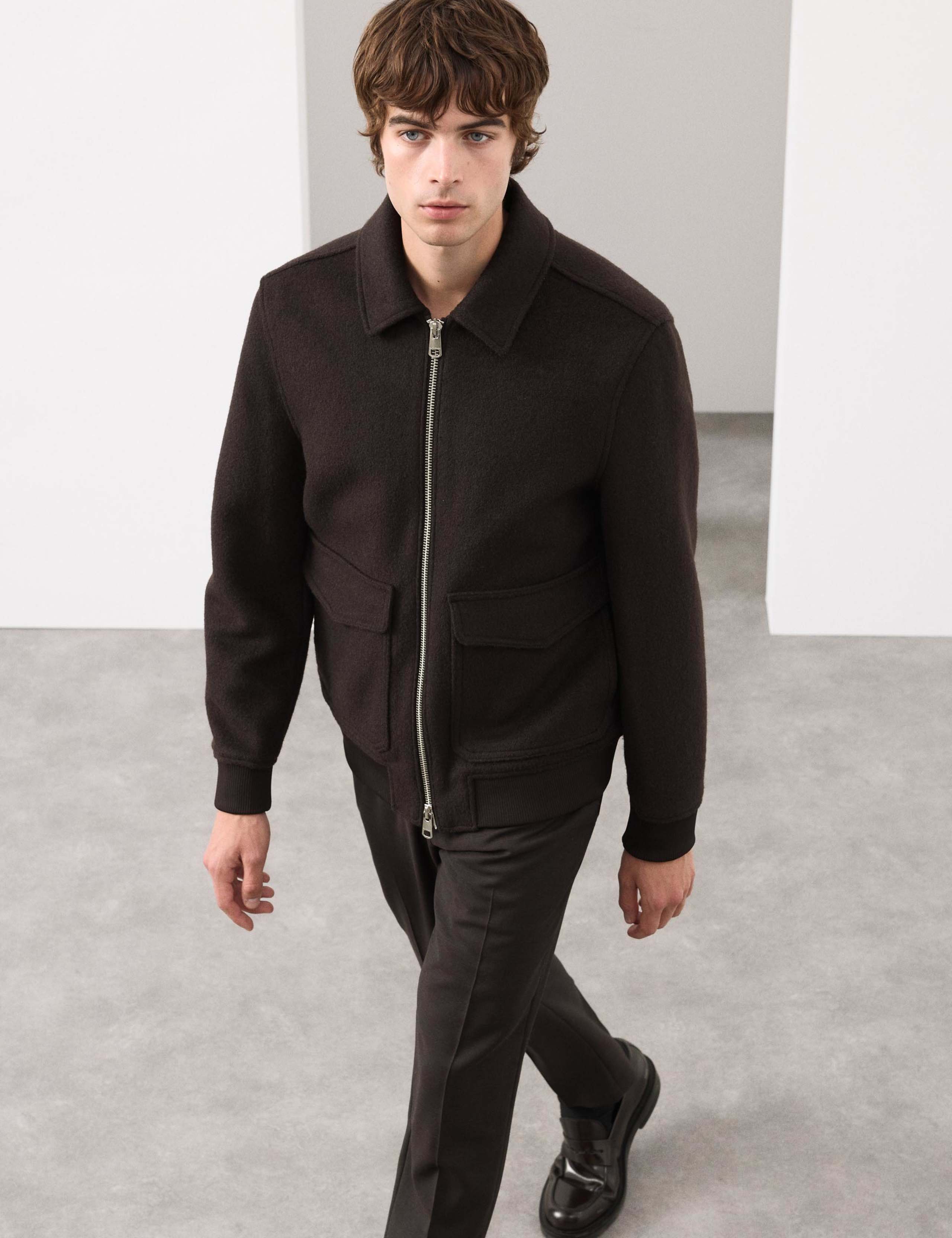 Wool Rich Bomber Jacket
