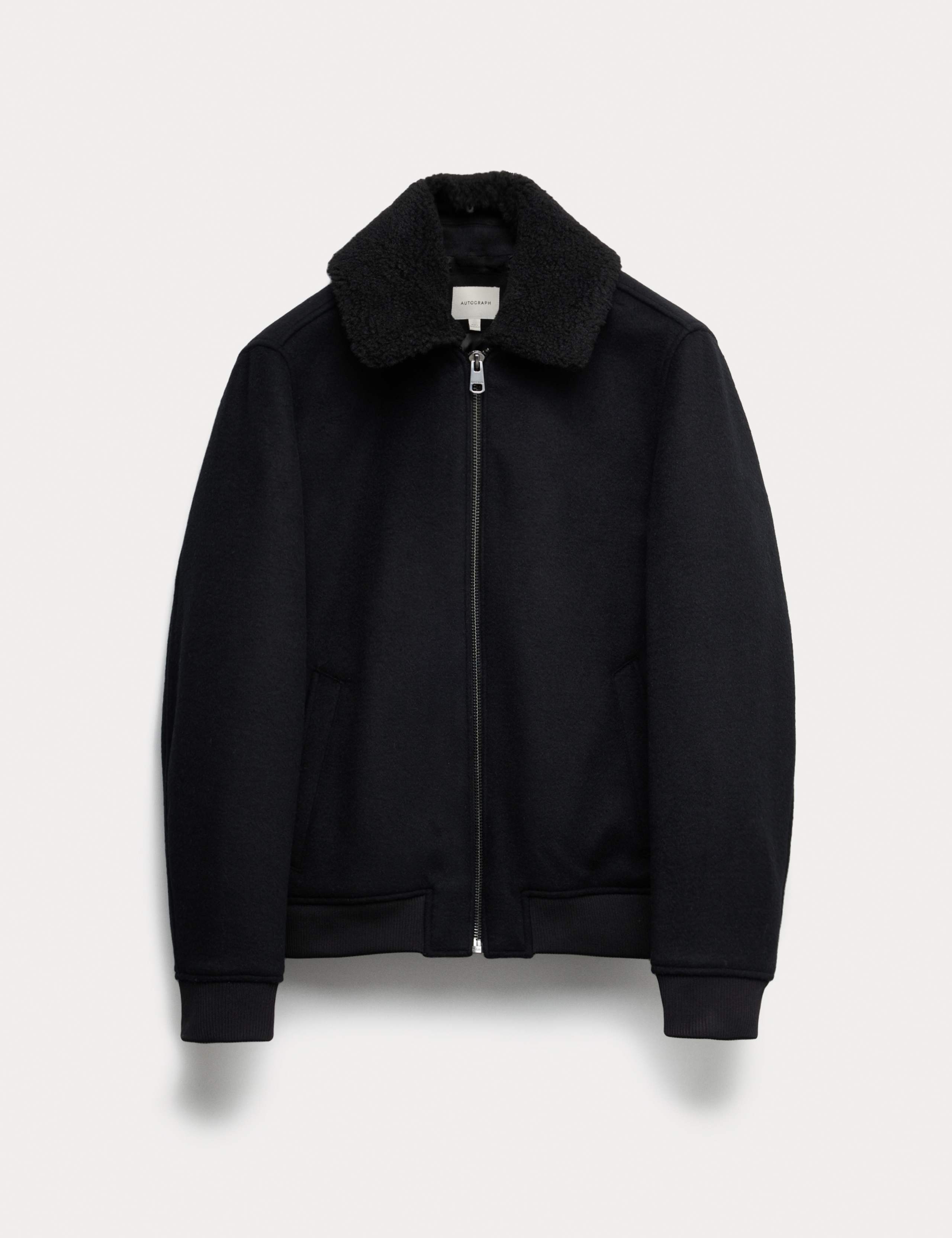 Wool Blend Bomber Jacket