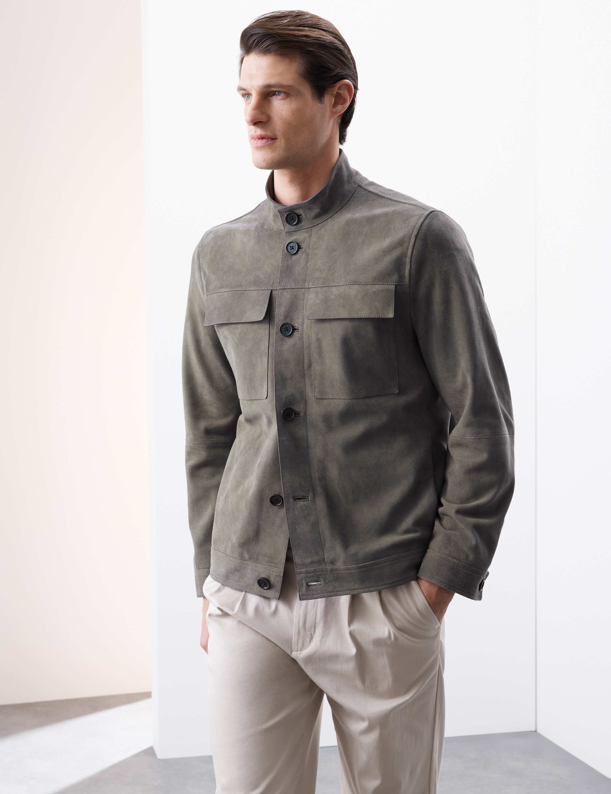 Suede Bomber Jacket