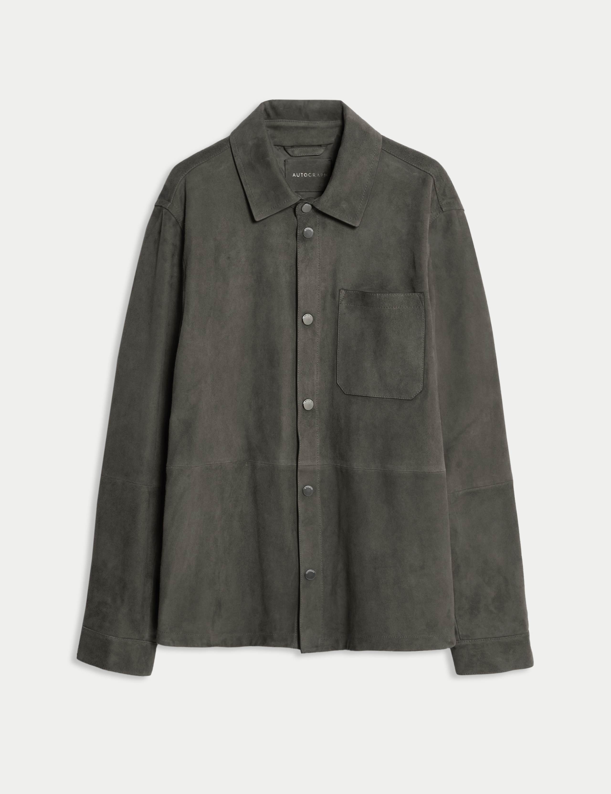 LIGHTWEIGHT SUEDE OVERSHIRT JACKET