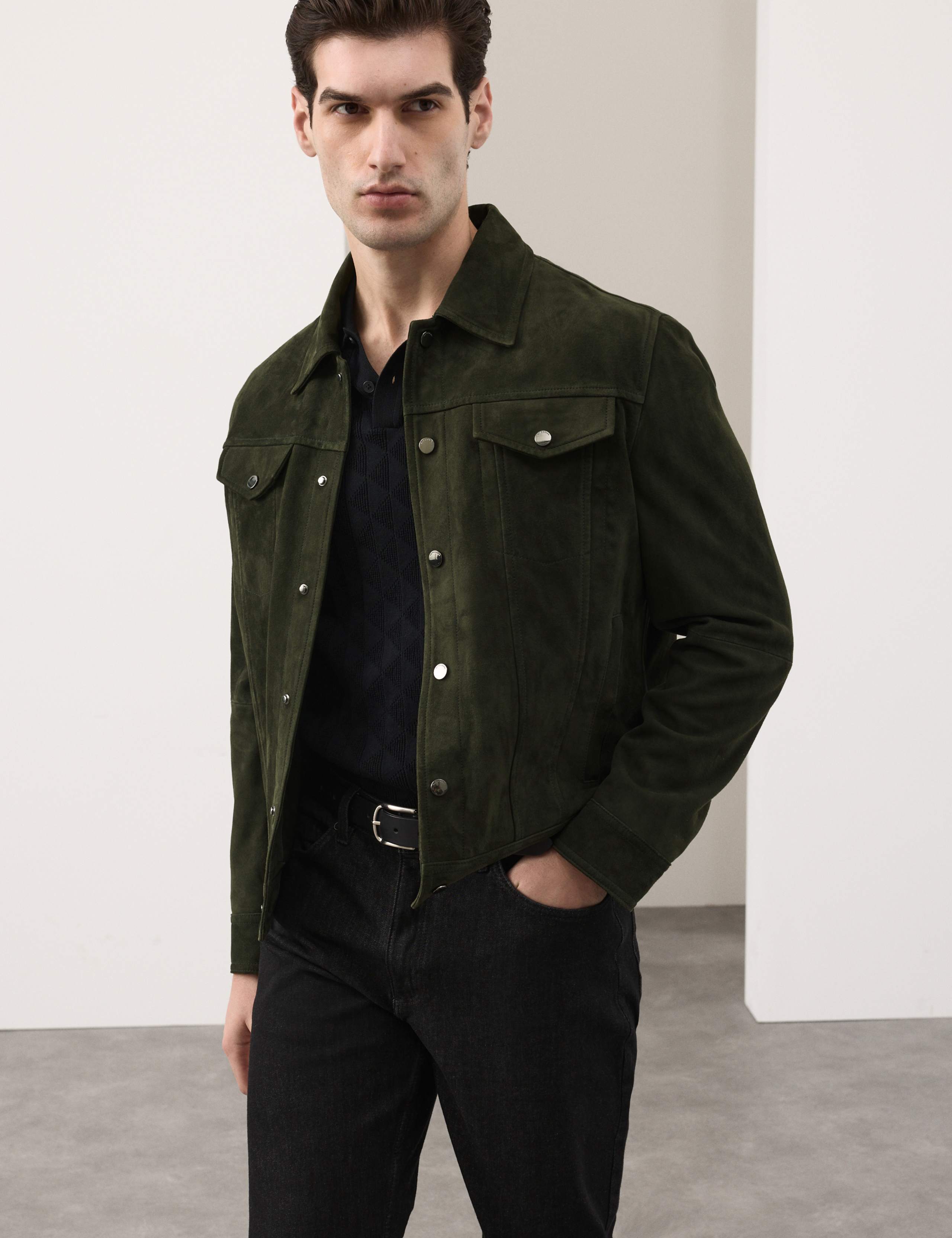 Suede Trucker Jacket