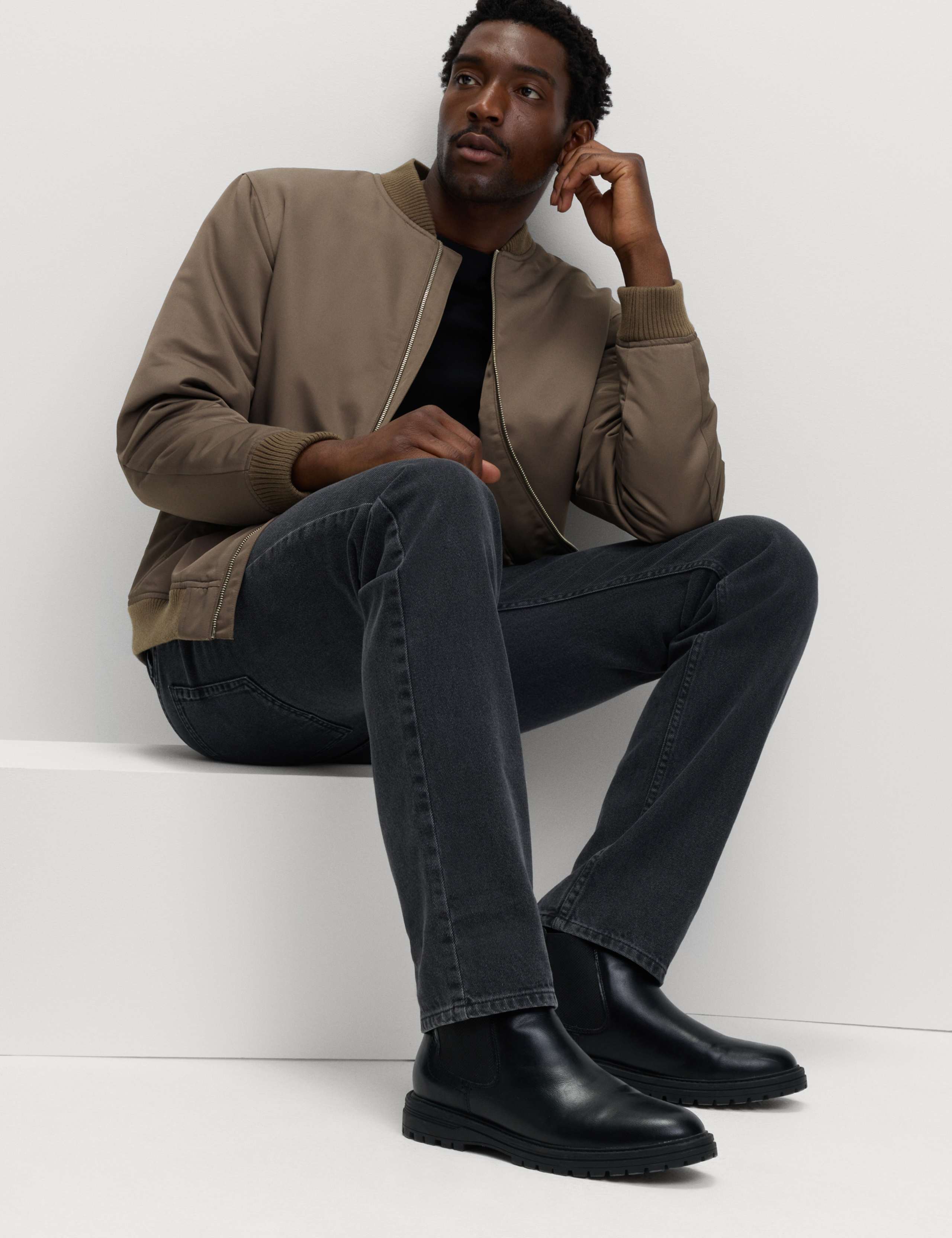 Satin Bomber Jacket
